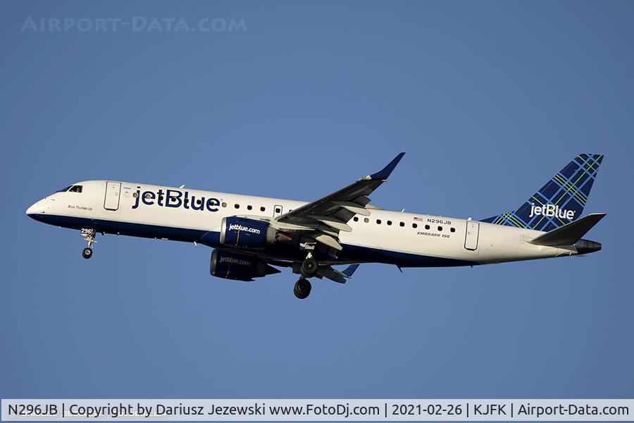 N296JB, Embraer ERJ-190-100 IGW 190AR C/N 19000219, Embraer ERJ-190AR 