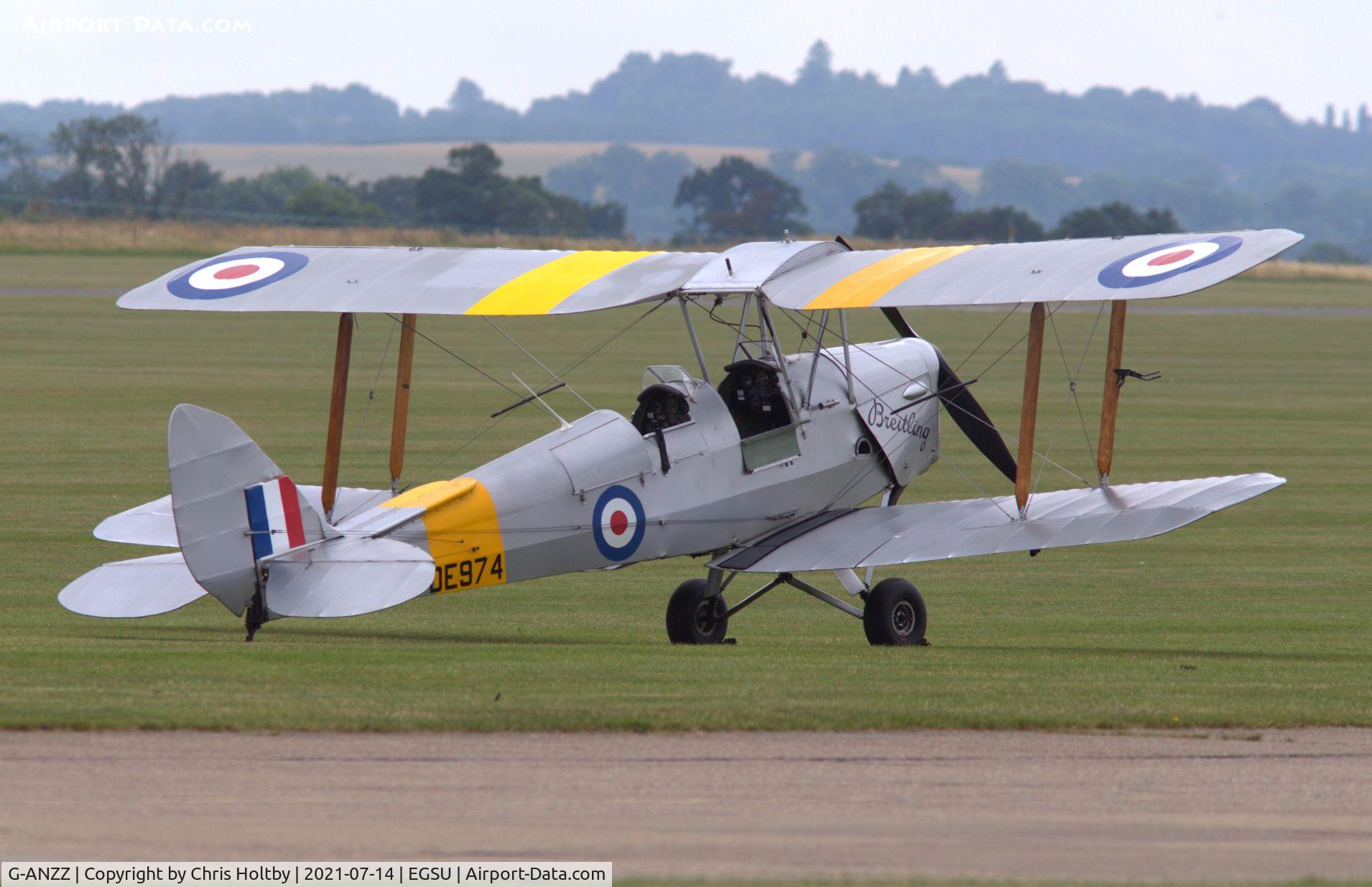 G-ANZZ, 1944 De Havilland DH-82A Tiger Moth II C/N 85834, At Duxford Airfield Cambs.
