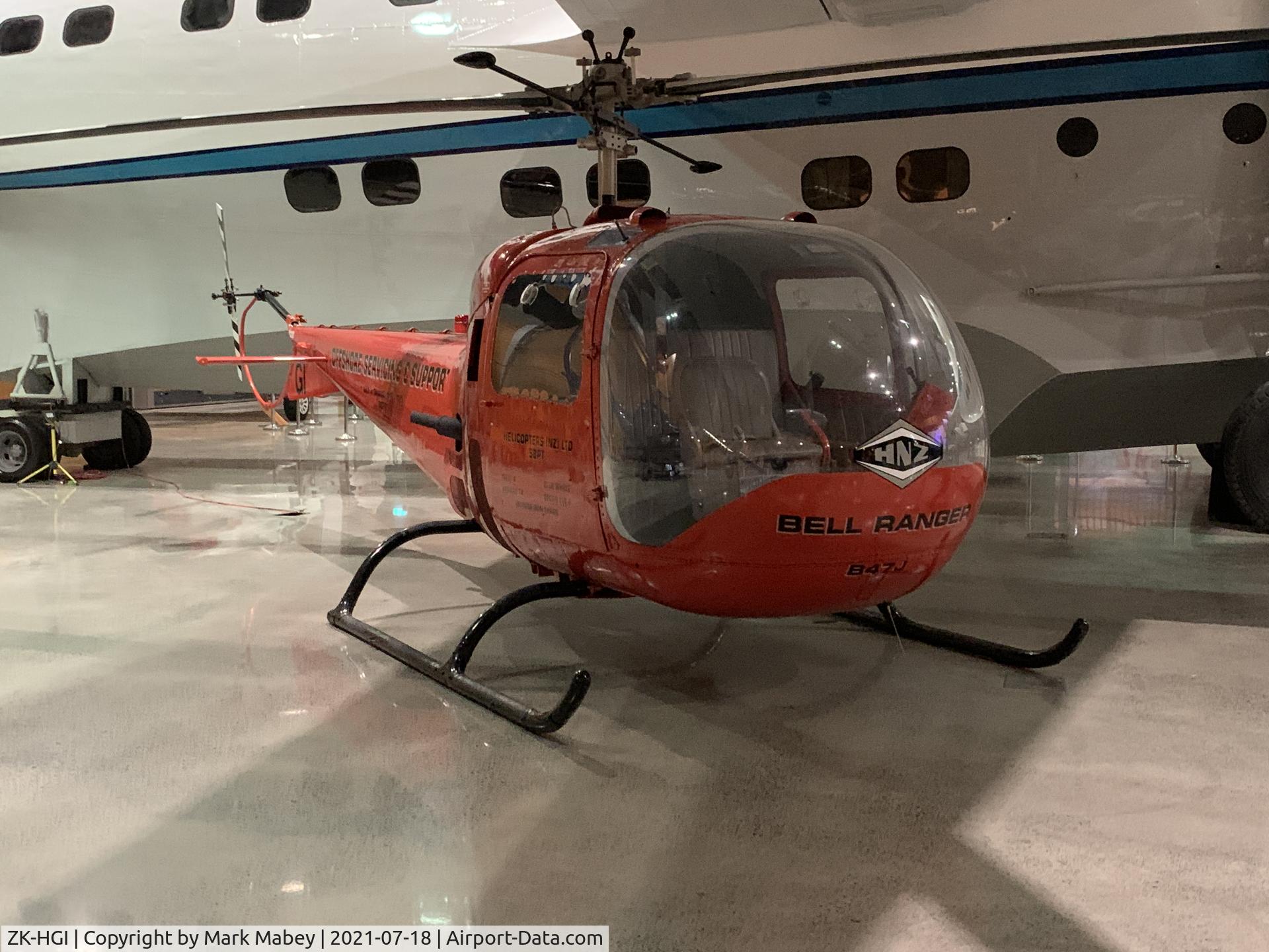 ZK-HGI, Aerospatiale AS-350BA Ecureuil C/N 1614, Now on display at MOTAT Auckland
