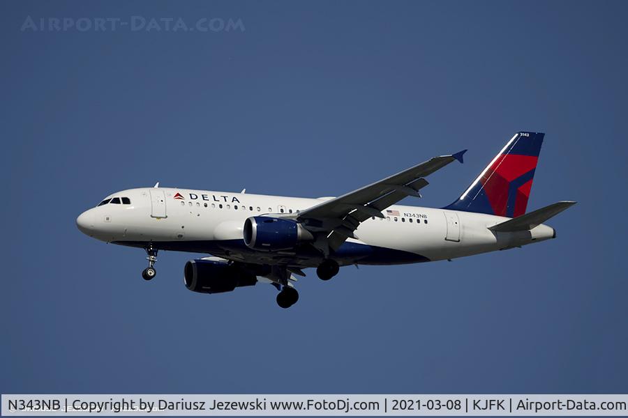 N343NB, 2002 Airbus A319-114 C/N 1752, Airbus A319-114 - Delta Air Lines  C/N 1752, N343NB