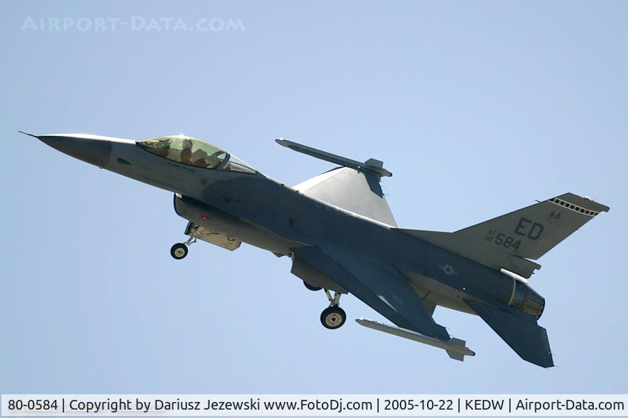80-0584, General Dynamics F-16A Fighting Falcon C/N 61-305, F-16A Fighting Falcon 80-0584 ED from 416th FLTS 