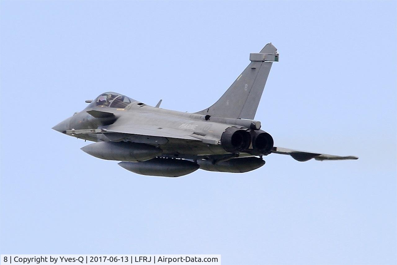 8, Dassault Rafale M C/N 8, Dassault Rafale M, Take off rwy 08, Landivisiau Naval Air Base (LFRJ) Tiger Meet 2017