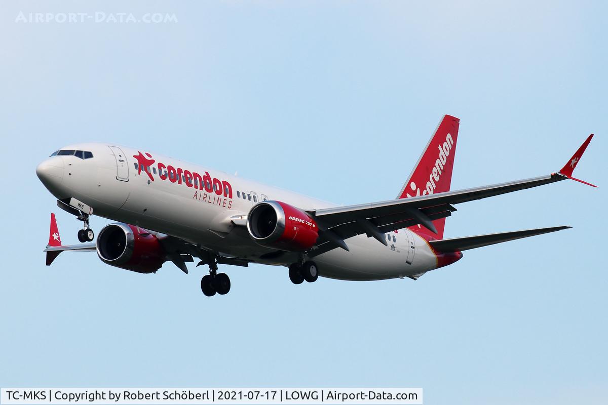 TC-MKS, 2018 Boeing 737-8 MAX C/N 64936, TC-MKS @ LOWG 2021