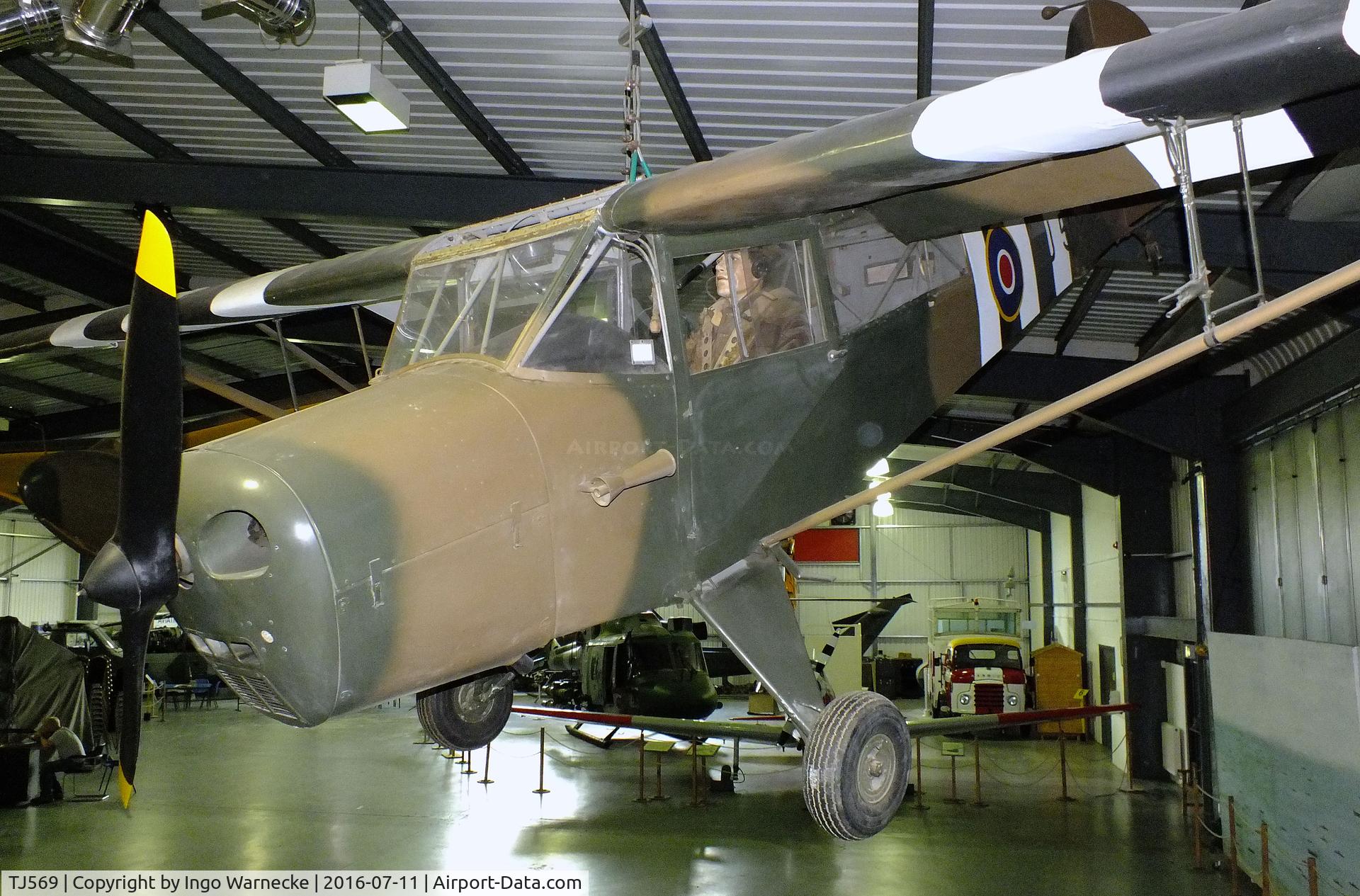 TJ569, 1945 Taylorcraft J Auster 5 C/N 1579, Taylorcraft J Auster 5 at the Museum of Army Flying, Middle Wallop