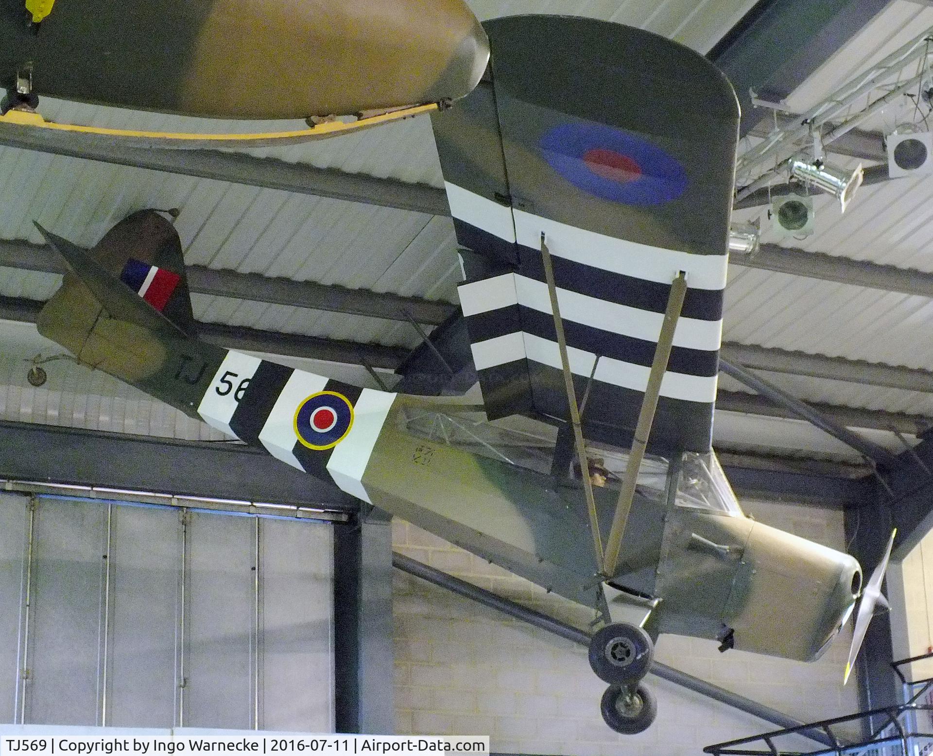TJ569, 1945 Taylorcraft J Auster 5 C/N 1579, Taylorcraft J Auster 5 at the Museum of Army Flying, Middle Wallop