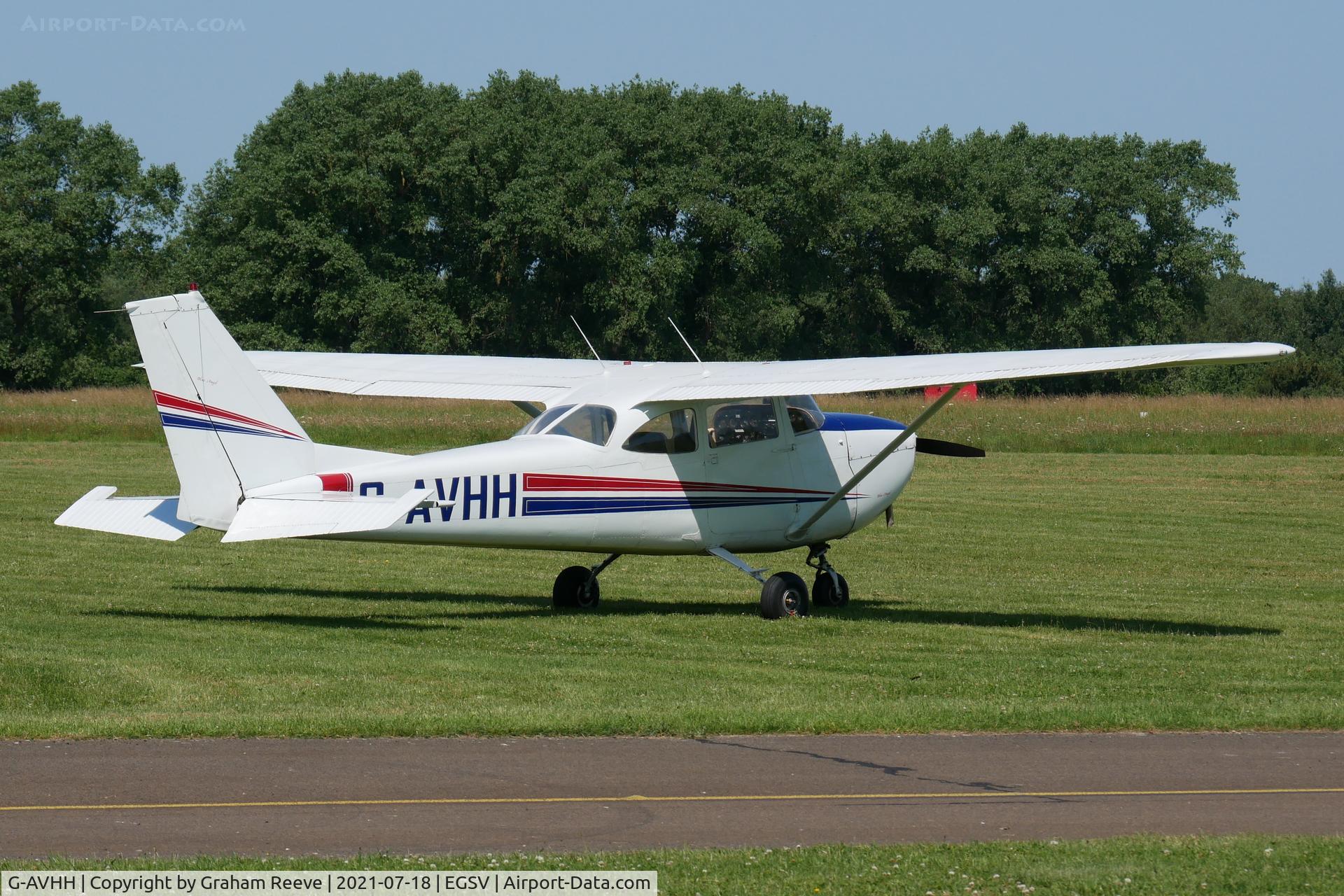 G-AVHH, 1967 Reims F172H Skyhawk C/N 0337, Parked at Old Buckenham.