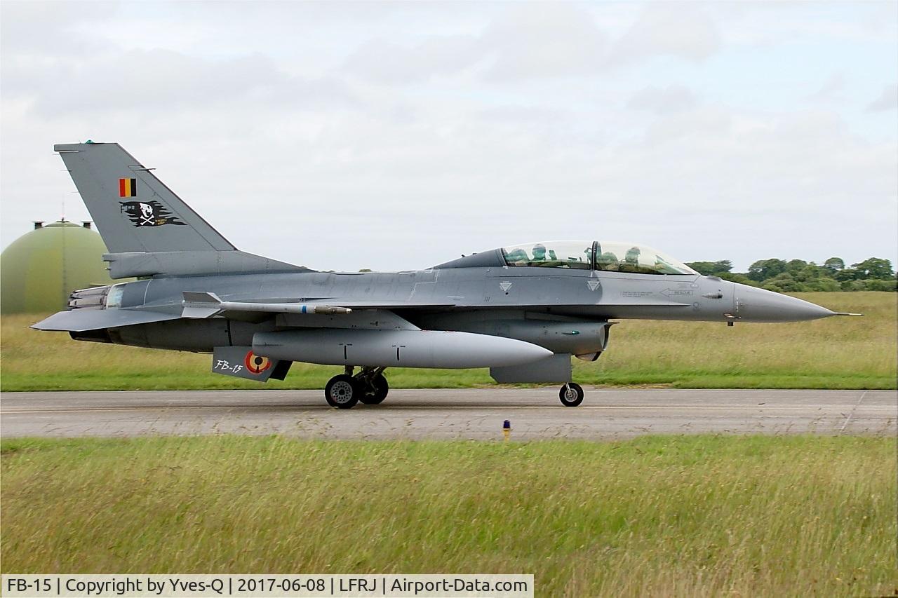 FB-15, General Dynamics F-16BM Fighting Falcon C/N 6J-15, General Dynamics F-16BM Fighting Falcon, Taxiing to flight line, Landivisiau Naval Air Base (LFRJ) Tiger Meet 2017