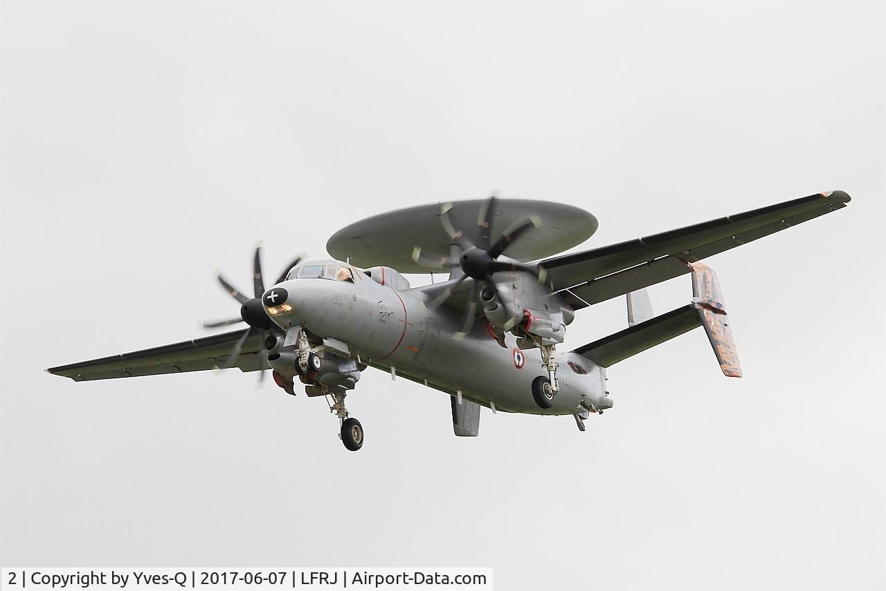 2, Grumman E-2C Hawkeye 2000 (G-123) C/N FR-2, Grumman E-2C Hawkeye, Short approach rwy 26, Landivisiau Naval Air Base (LFRJ) Tiger Meet 2017