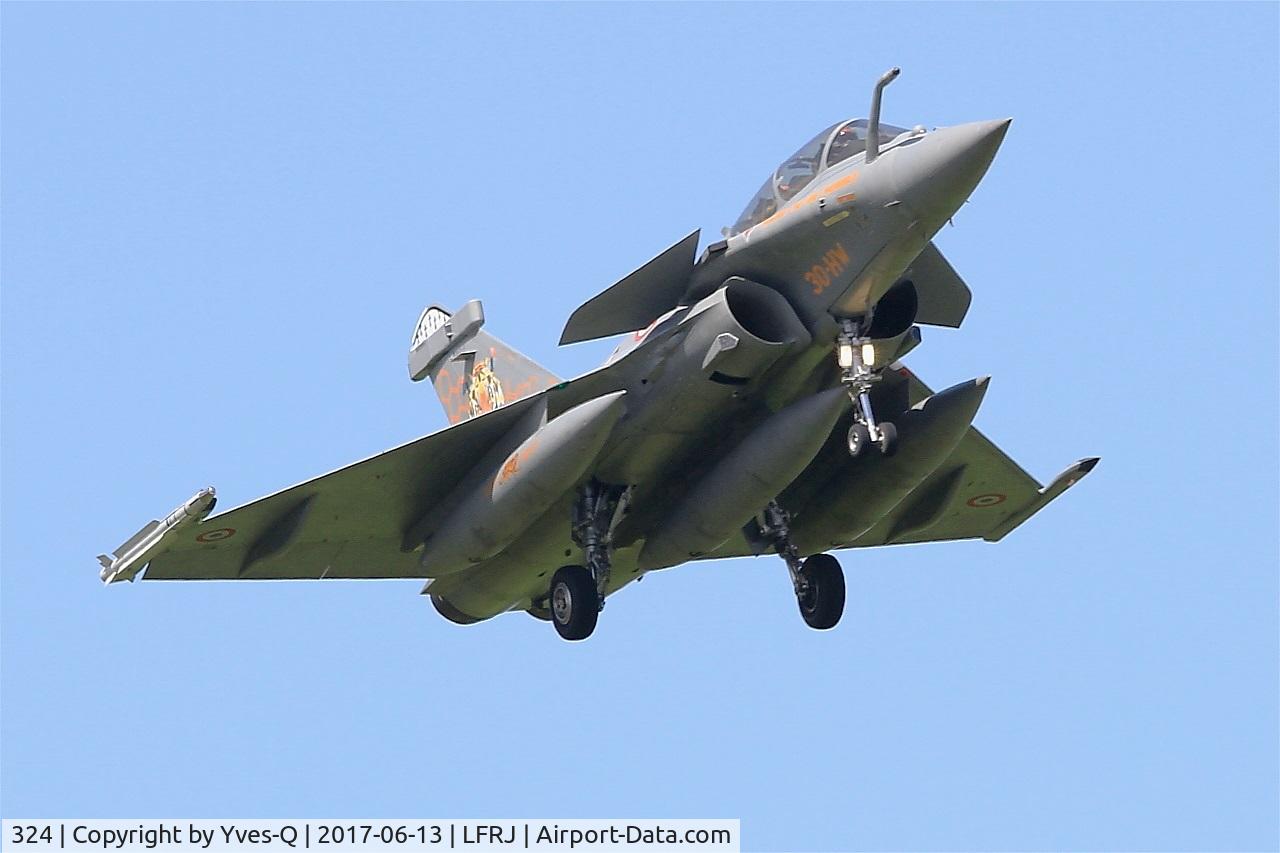 324, Dassault Rafale B C/N 324a, Dassault Rafale B, On final rwy 08, Landivisiau Naval Air Base (LFRJ) Tiger Meet 2017