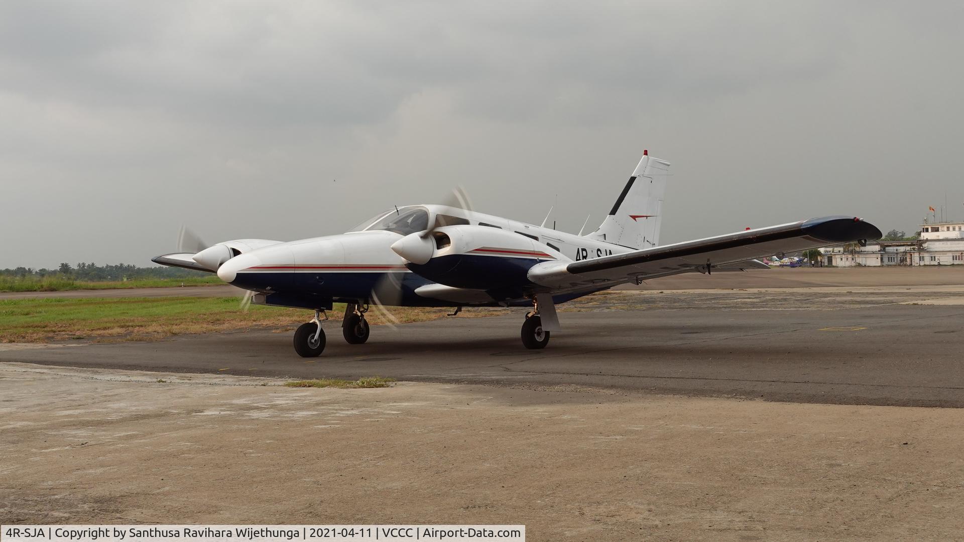 4R-SJA, 1978 Piper PA-34-200T Seneca II C/N 34-7870343, 4R-SJA at Colombo International Airport, Ratmalana, Sri Lanka.