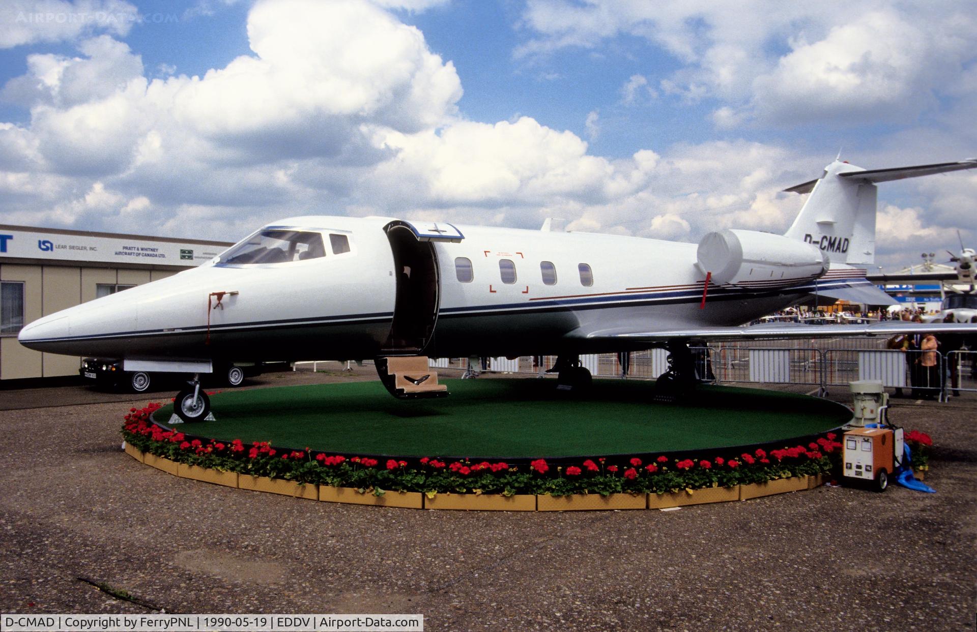 D-CMAD, 1990 Gates Learjet 55C C/N 55-143, Aero-Dienst Lj55C on a pedestal