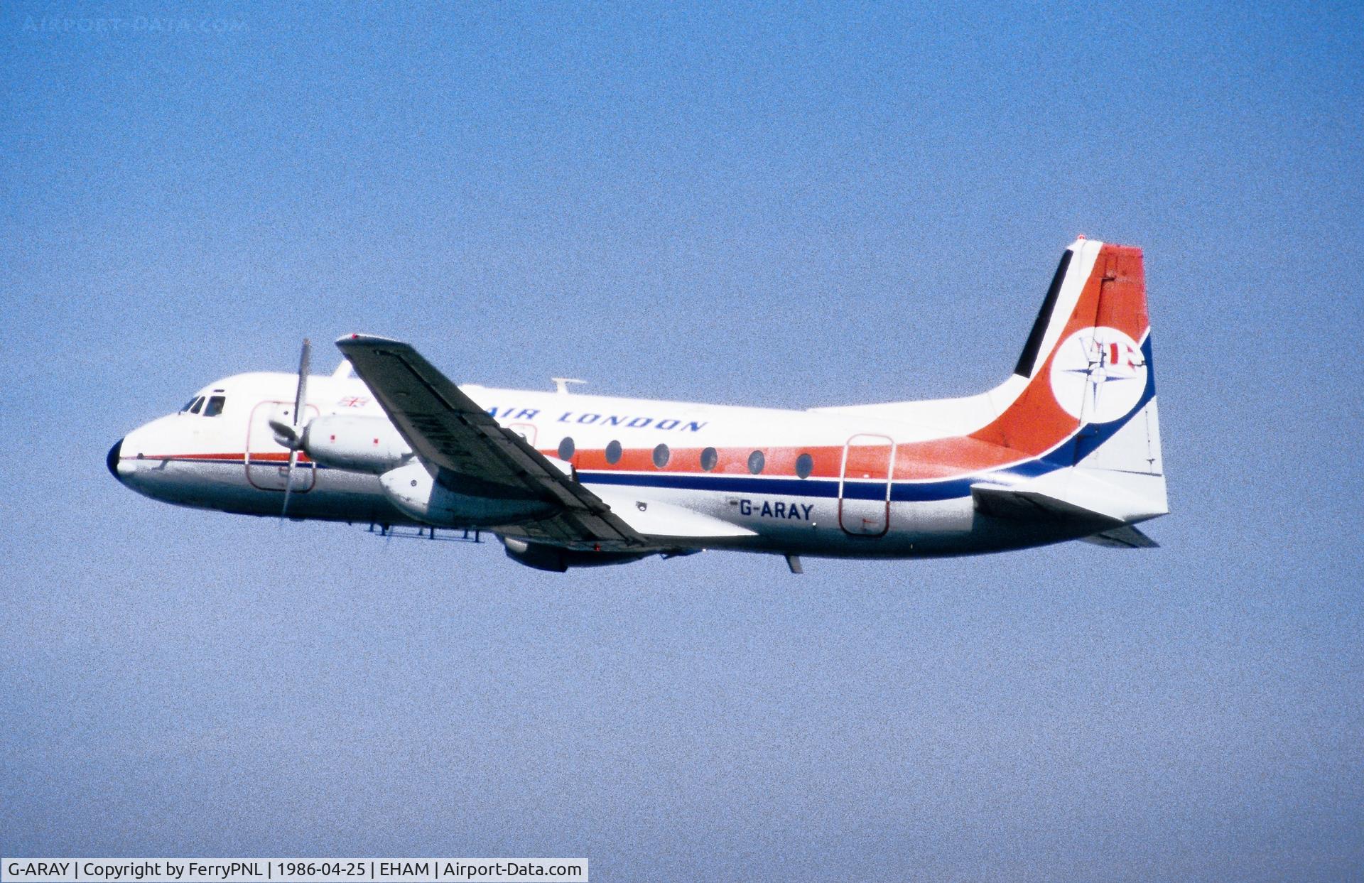 G-ARAY, 1961 Hawker Siddeley Avro 748-101 Sr1A C/N 1535, Dan-Air HS748 taking-off