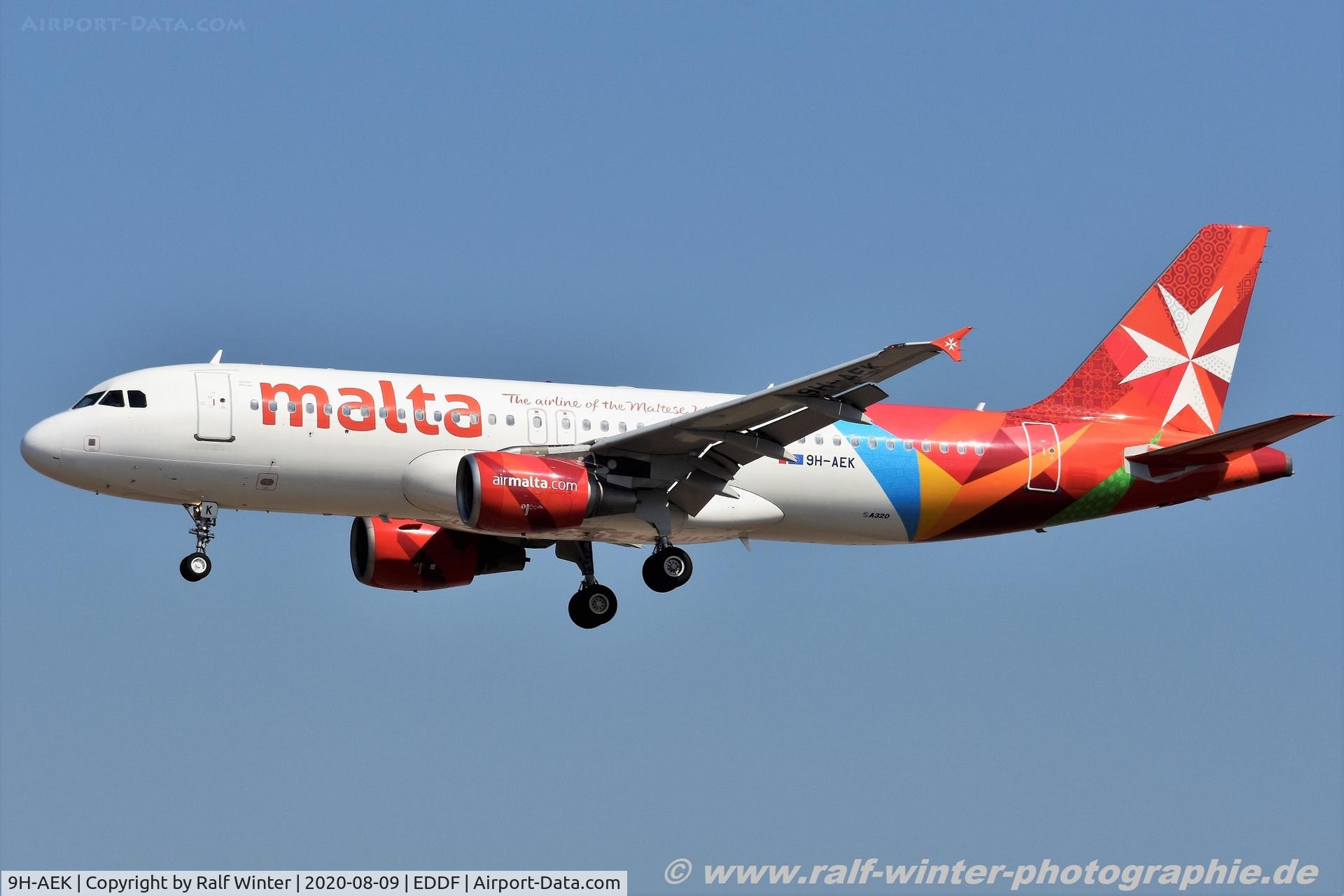 9H-AEK, 2004 Airbus A320-211 C/N 2291, Airbus A320-211 - KM AMC Air Malta 'San Giljan' - 2291 - 9H-AEK - 09.08.2020 - FRA