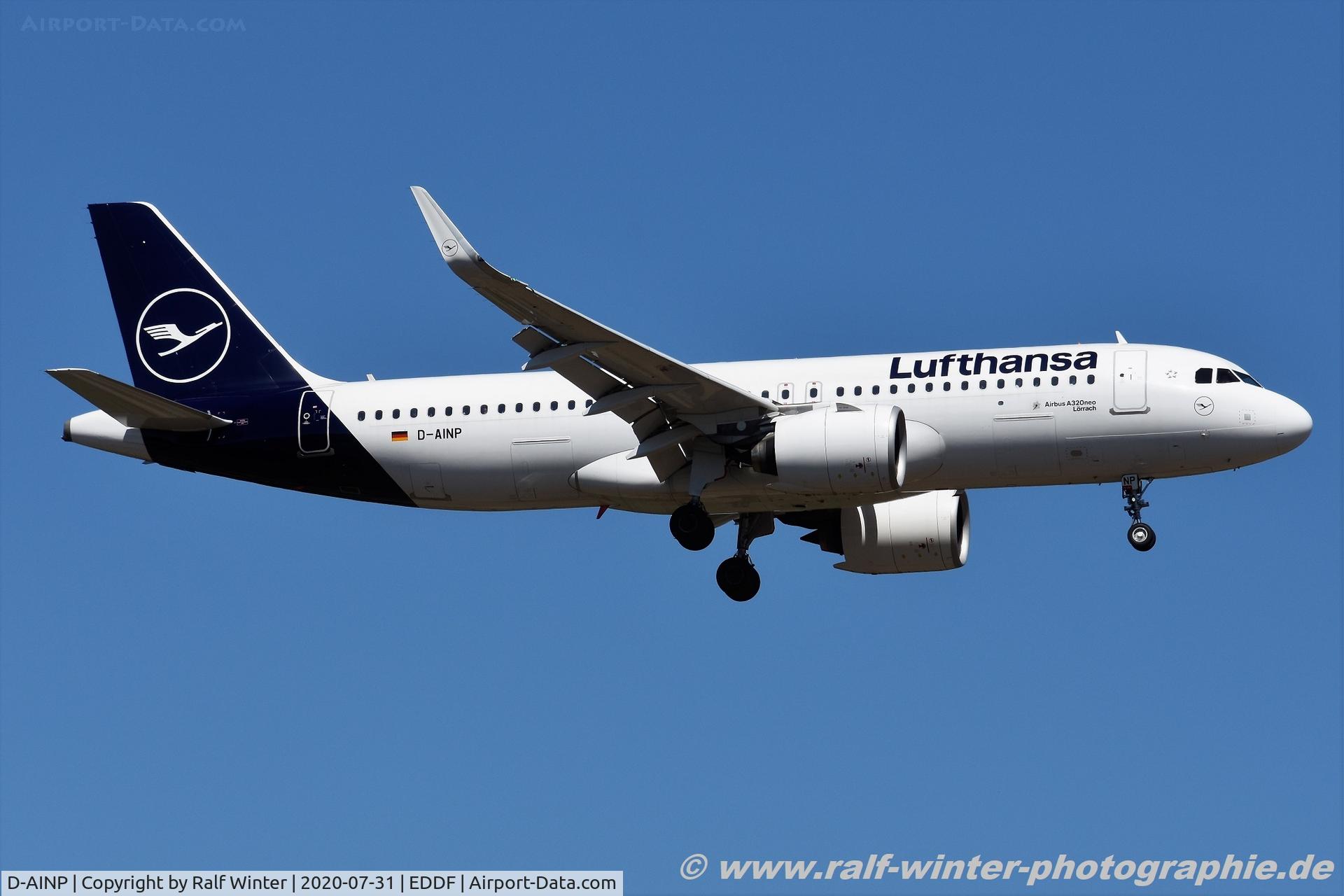 D-AINP, 2018 Airbus A320-271NEO C/N 8622, Airbus A320-271N - LH DLH Lufthansa 'Loerrach' - 8622 - D-AINP - 31.07.2020 - FRA