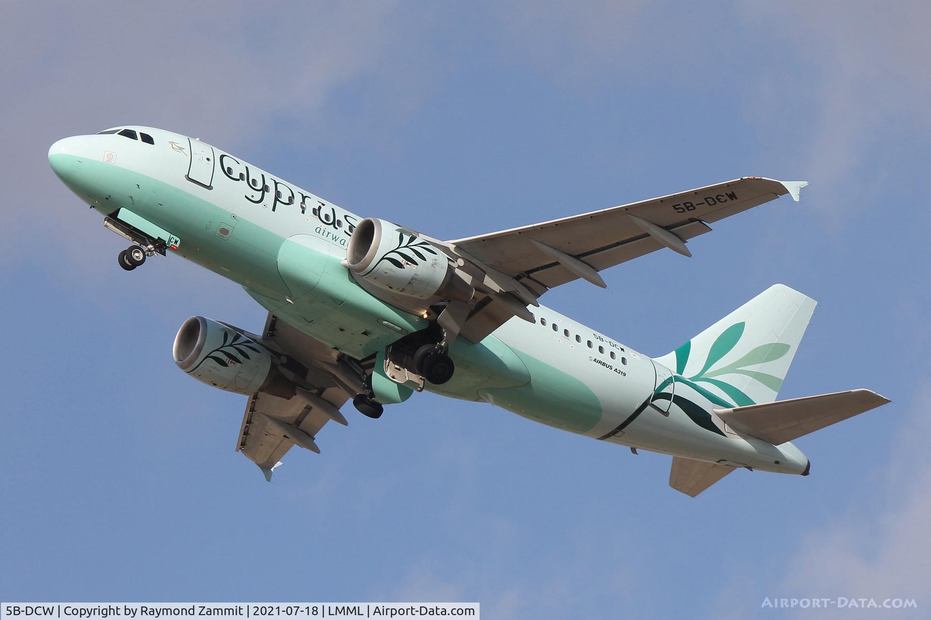 5B-DCW, 1999 Airbus A319-114 C/N 1129, A319 5B-DCW Cyprus Airways