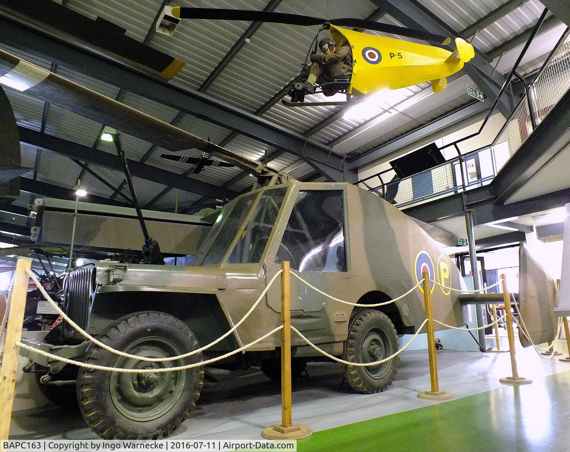 BAPC163, 1942 Hafner AFEE 10/42 Rotabuggy C/N BAPC.163, Hafner Rotabuggy / Malcolm Rotaplane / M.L. 10/42 Flying Jeep at the Museum of Army Flying, Middle Wallop