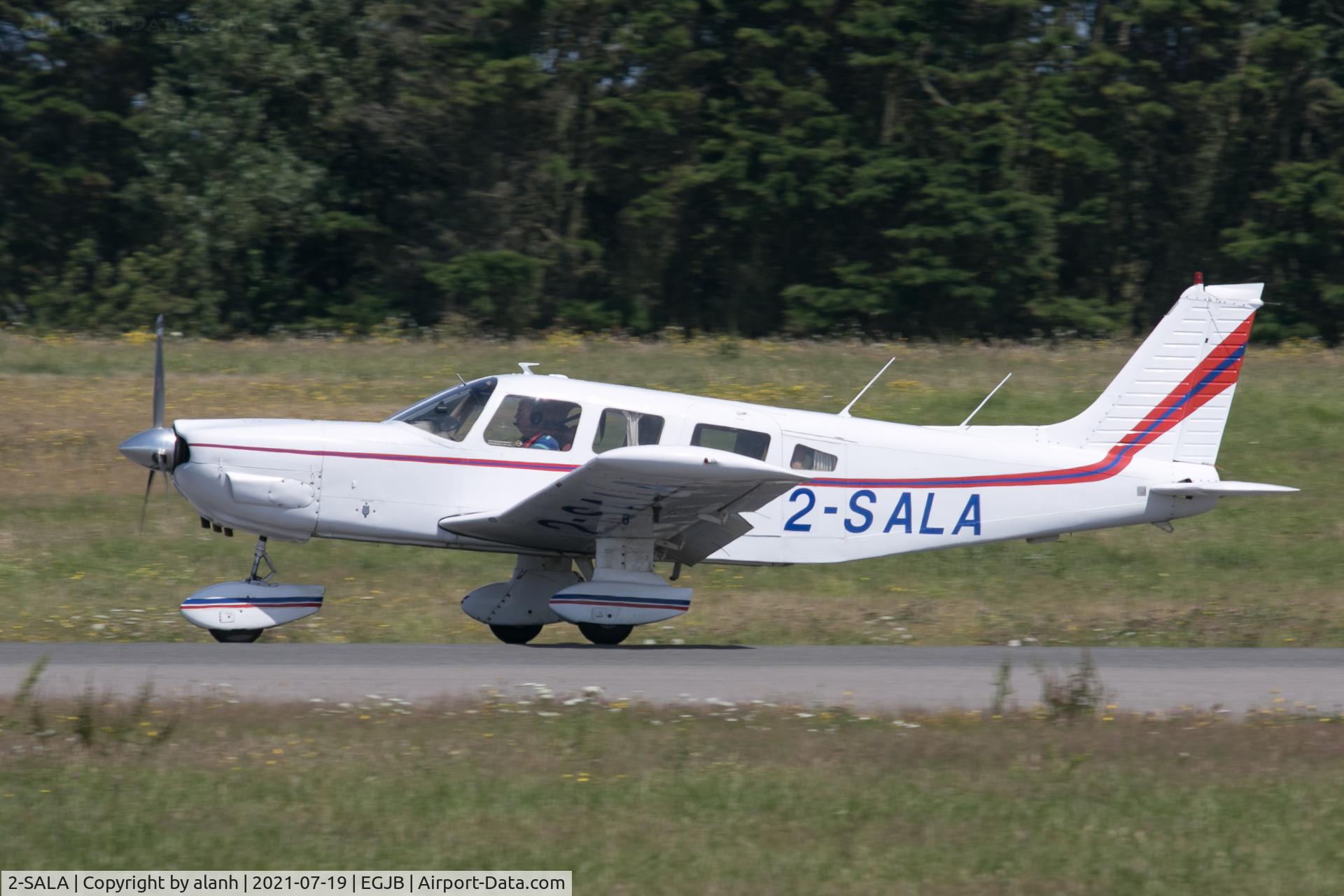 2-SALA, 1979 Piper PA-32-300 Cherokee Six C/N 32-7940106, Rolling out after arrival at Guernsey