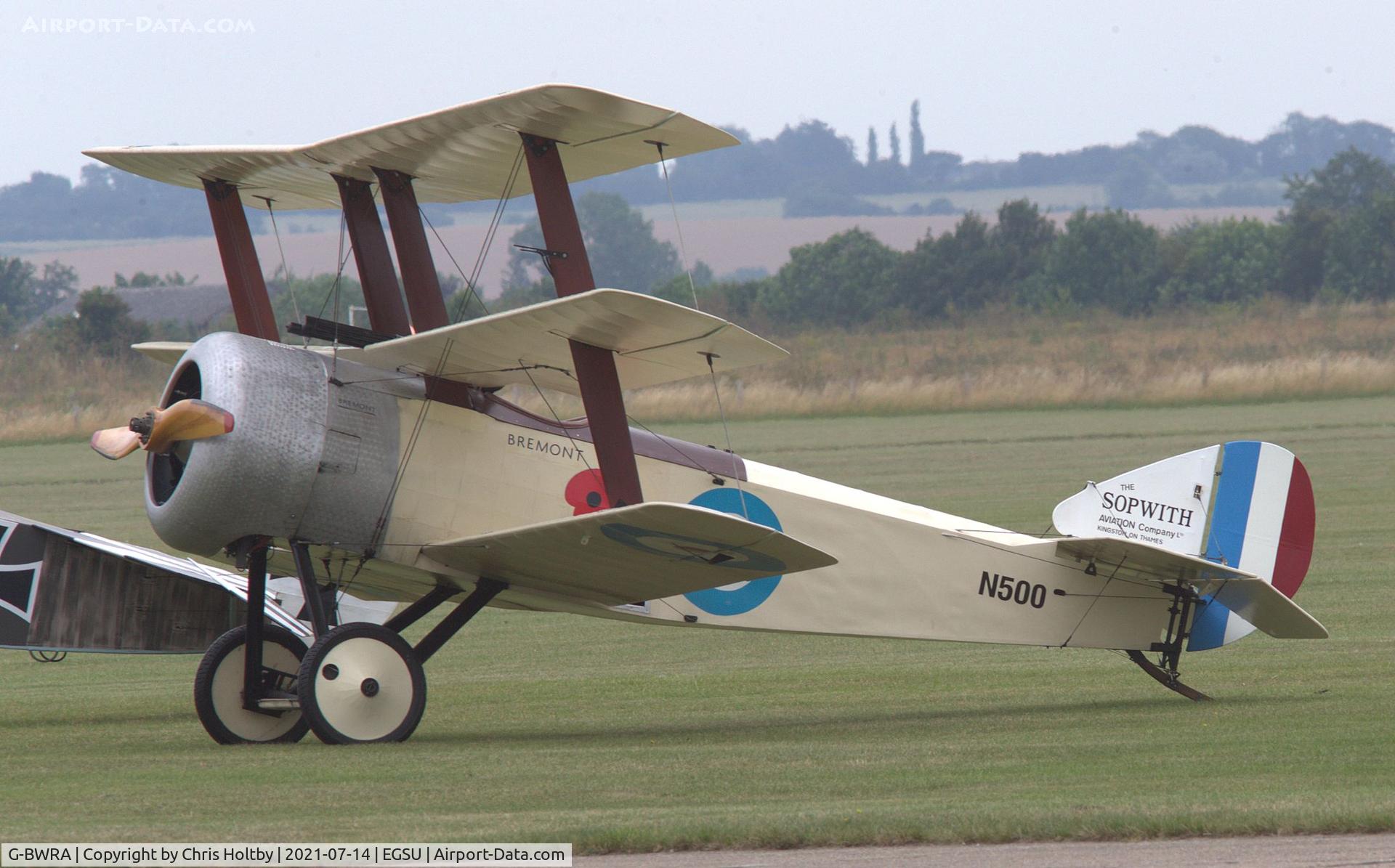 G-BWRA, 1988 Sopwith Triplane Replica C/N PFA 021-10035, Parked at Duxford