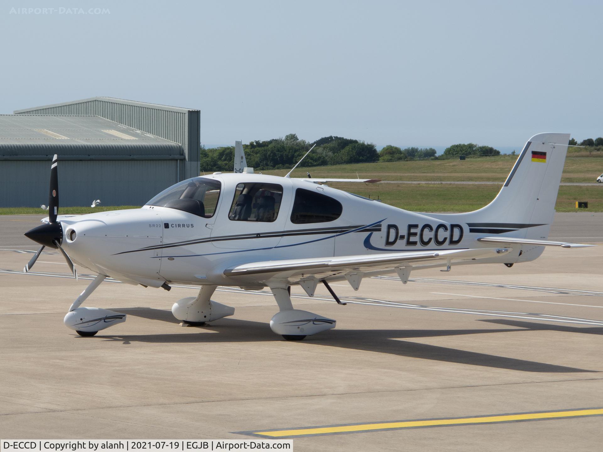 D-ECCD, 2010 Cirrus SR22 C/N 3639, Parked at Guernsey