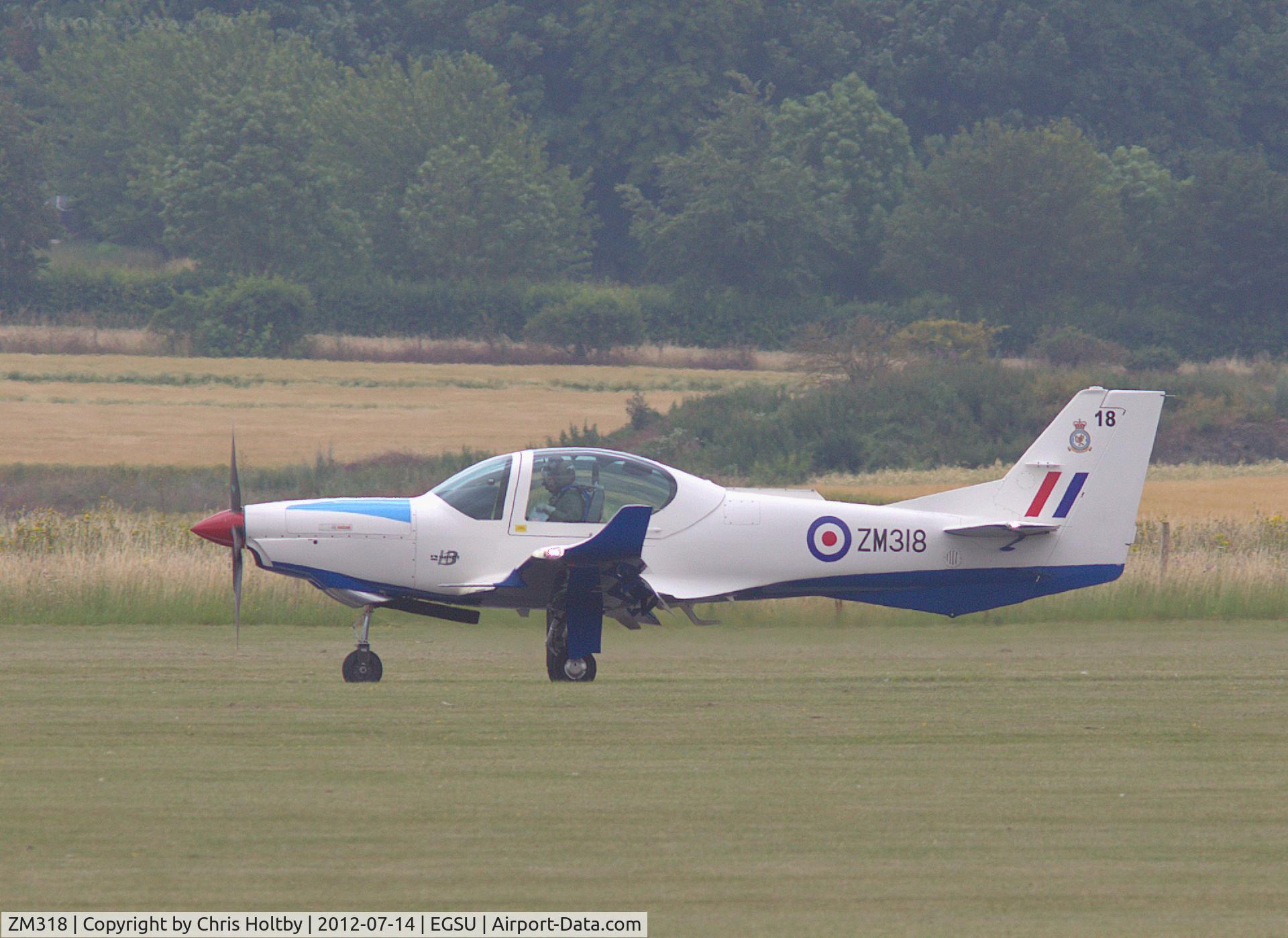 ZM318, 2017 Grob G-120TP-A Prefect T.1 C/N 11143, Landing at Duxford Airfield, Cambs.