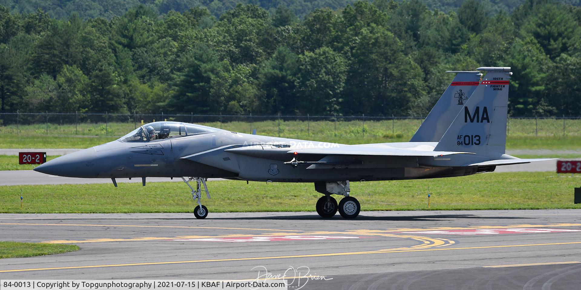 84-0013, 1984 McDonnell Douglas F-15C Eagle C/N 0922/C316, DEMON3 heads back to the guard hangers