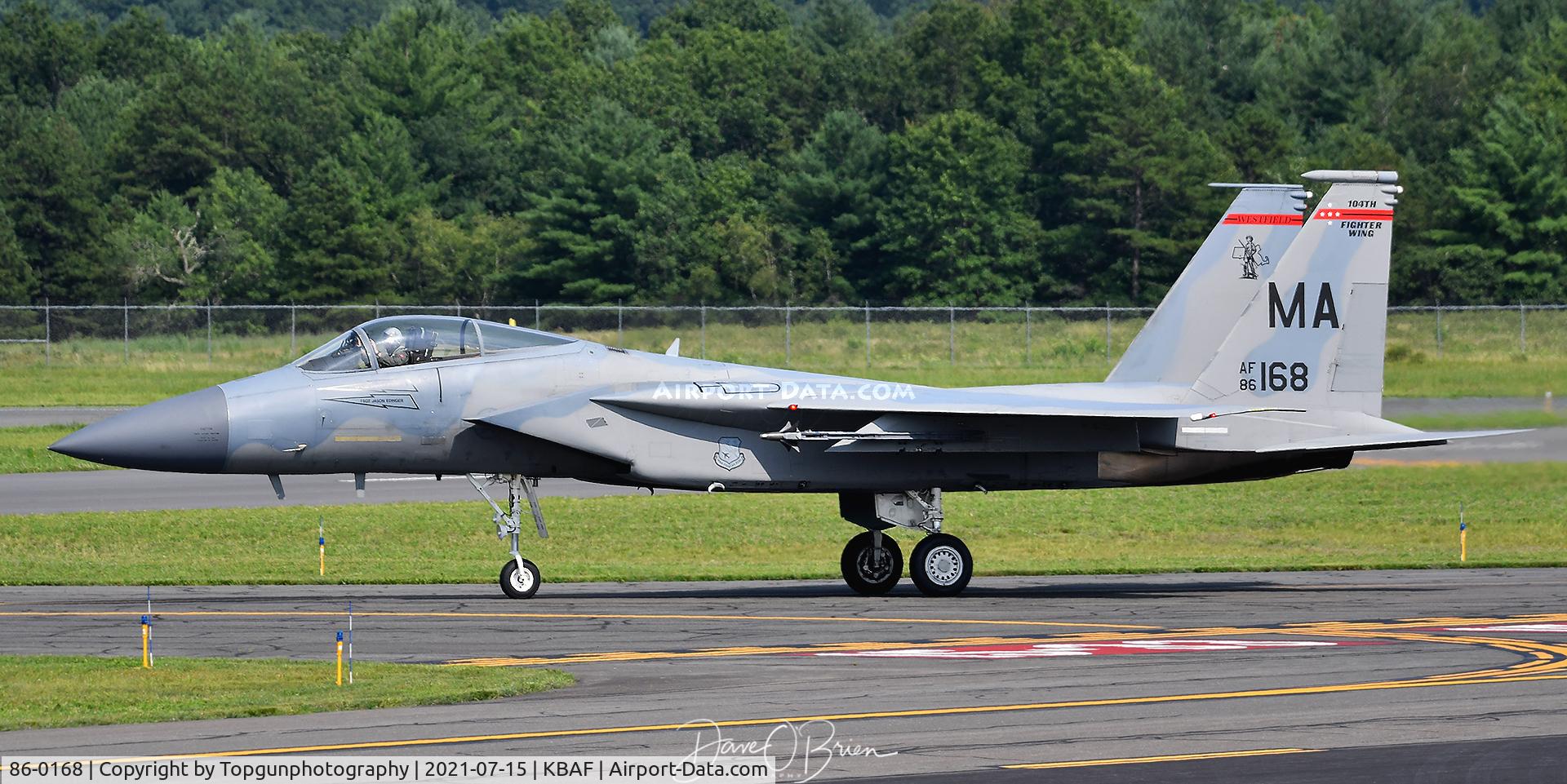 86-0168, 1987 McDonnell Douglas F-15C Eagle C/N 1017/C396, MONSTER13 heading back to the guard ramp.