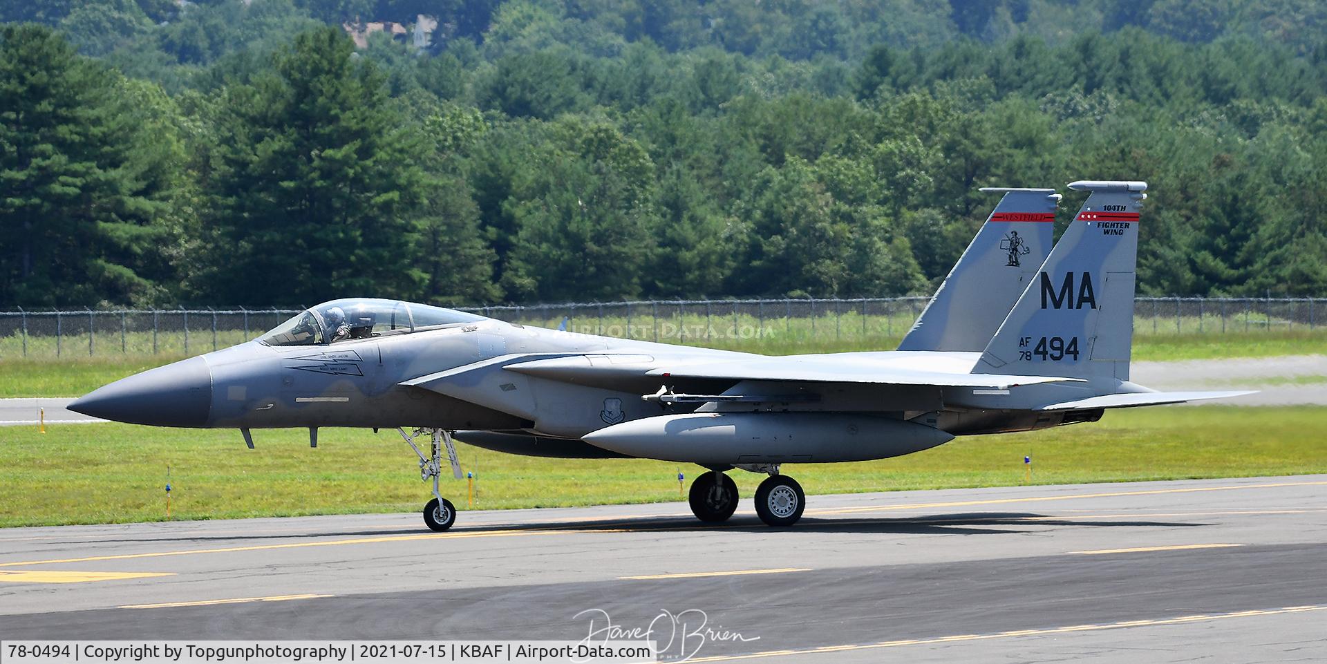 78-0494, 1978 McDonnell Douglas F-15C Eagle Eagle C/N 0477/C027, EVIL01 RTB back to the ramp