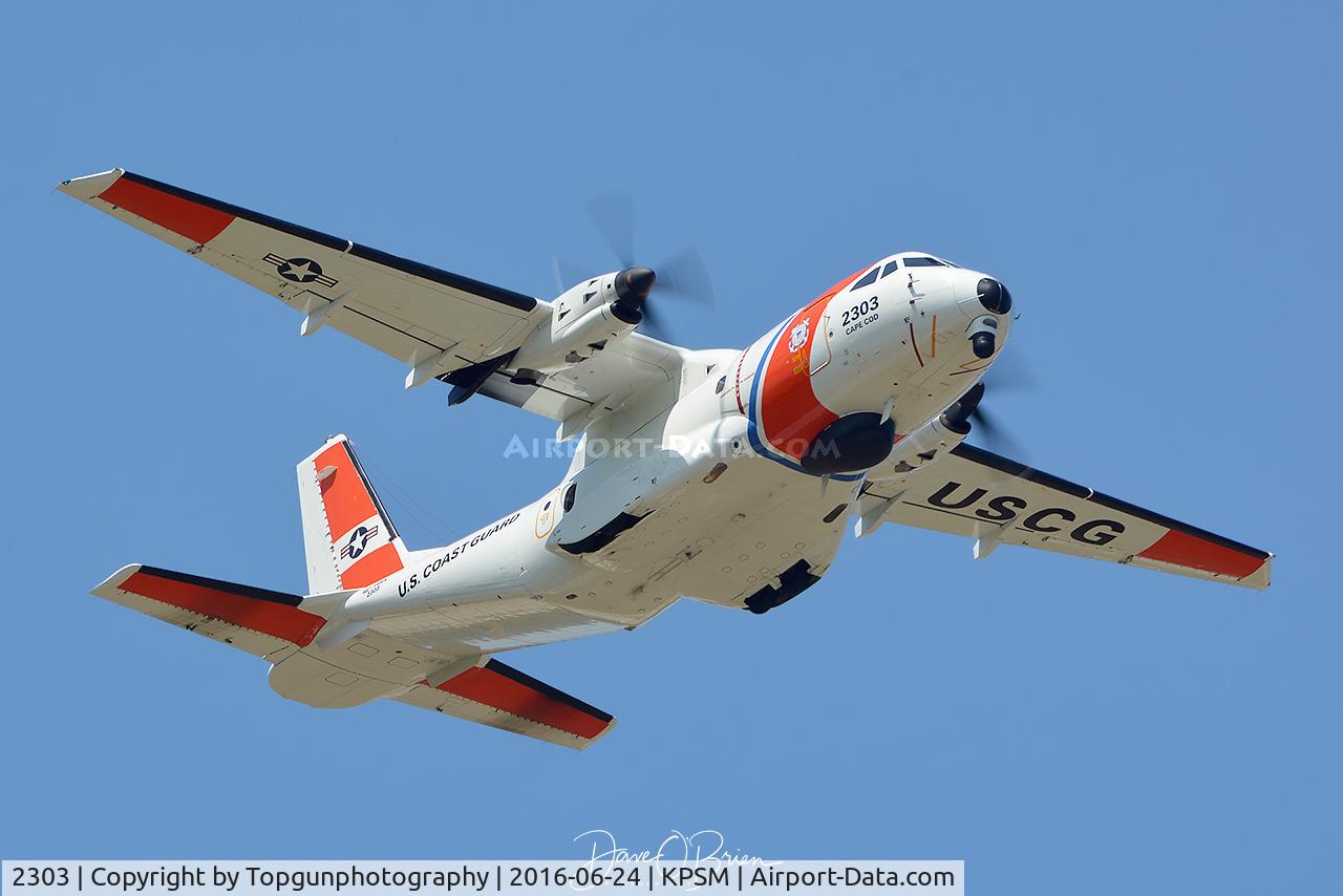 2303, Airtech HC-144A Ocean Sentry (CN-235M-300) C/N C170, shooting a missed approach to RW34