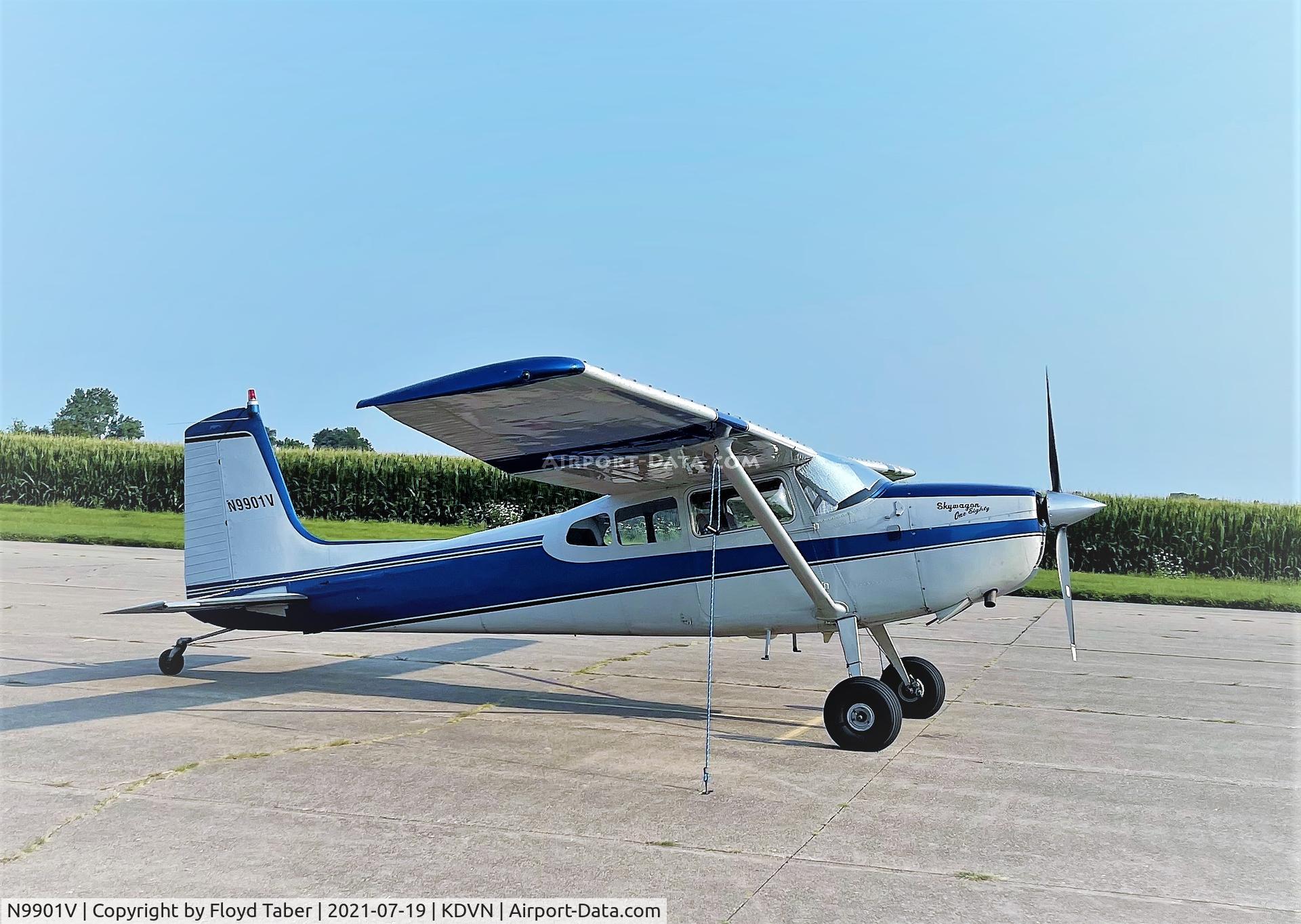 N9901V, 1966 Cessna 180H Skywagon C/N 18051753, On the GA Ramp
