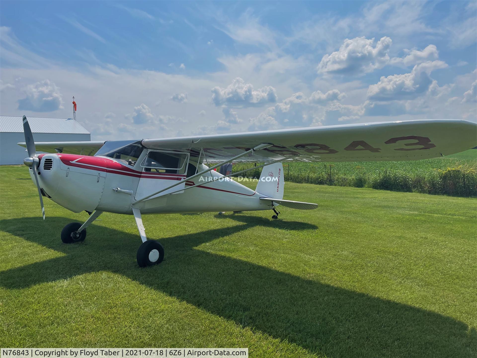 N76843, 1946 Cessna 140 C/N 11277, Stopped by to say Hello to a friend