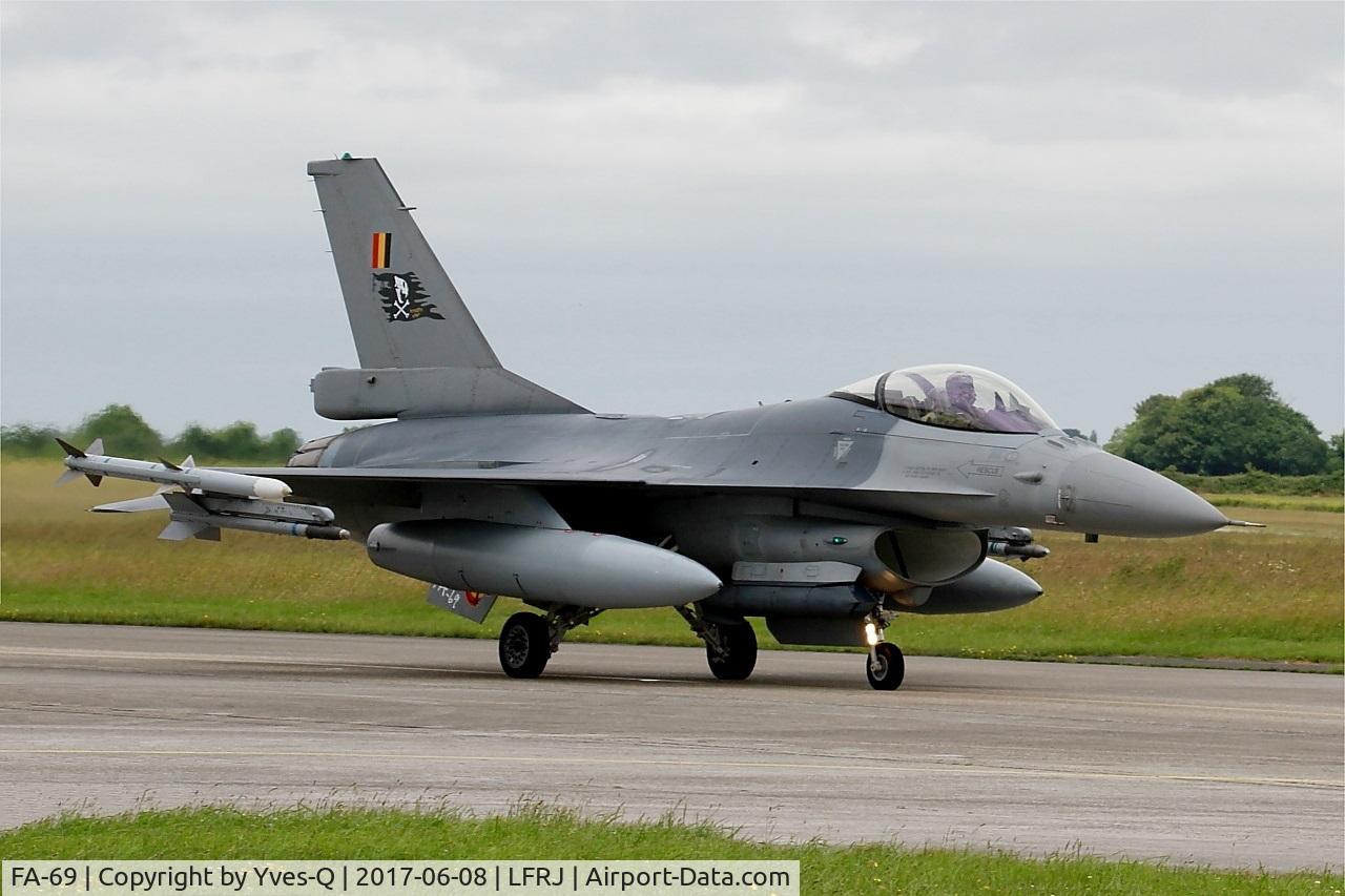 FA-69, 1983 SABCA F-16AM Fighting Falcon C/N 6H-69, SABCA F-16AM Fighting Falcon, Taxiing to flight line, Landivisiau Naval Air Base (LFRJ) Tiger Meet 2017