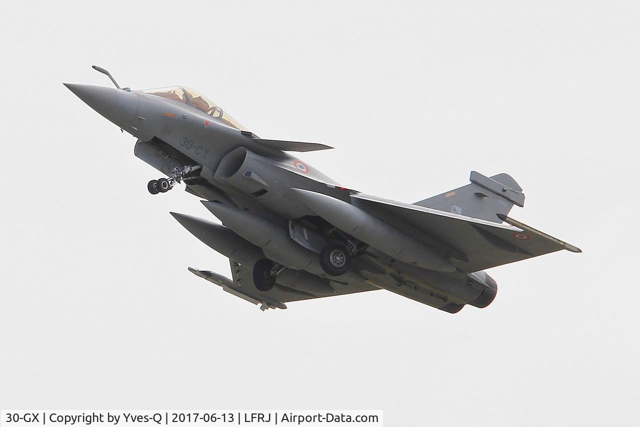 30-GX, 2014 Dassault Rafale C C/N 145, Dassault Rafale C, Take off rwy 08, Landivisiau Naval Air Base (LFRJ) Tiger Meet 2017