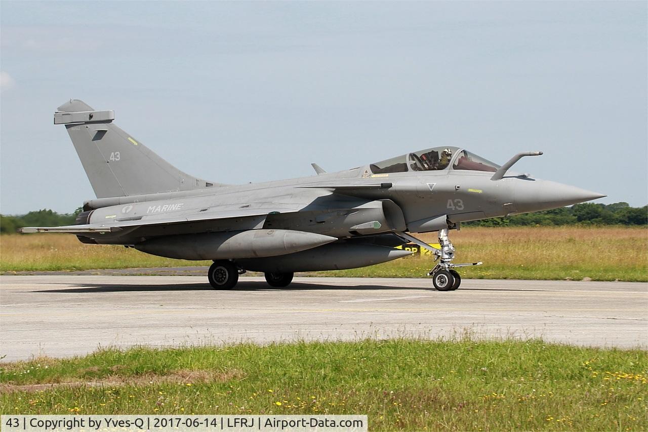 43, 2015 Dassault Rafale M C/N 43, Dassault Rafale M, Taxiing to flight line, Landivisiau Naval Air Base (LFRJ) Tiger Meet 2017