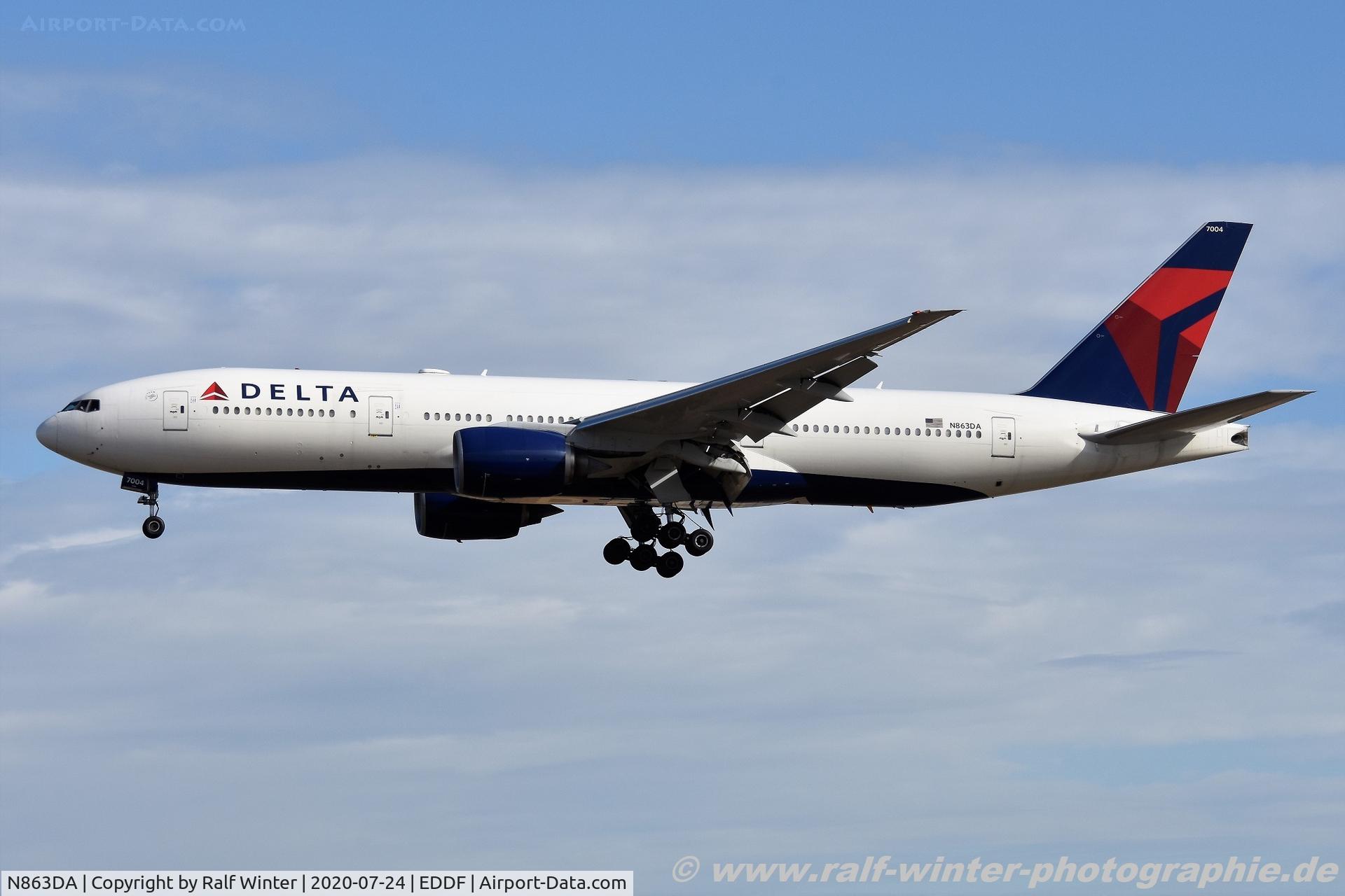 N863DA, 1999 Boeing 777-232 C/N 29735, Boeing 777-232ER - DL DAL Delta Air Lines - 29735 - N863DA - 24.07.2020 - FRA