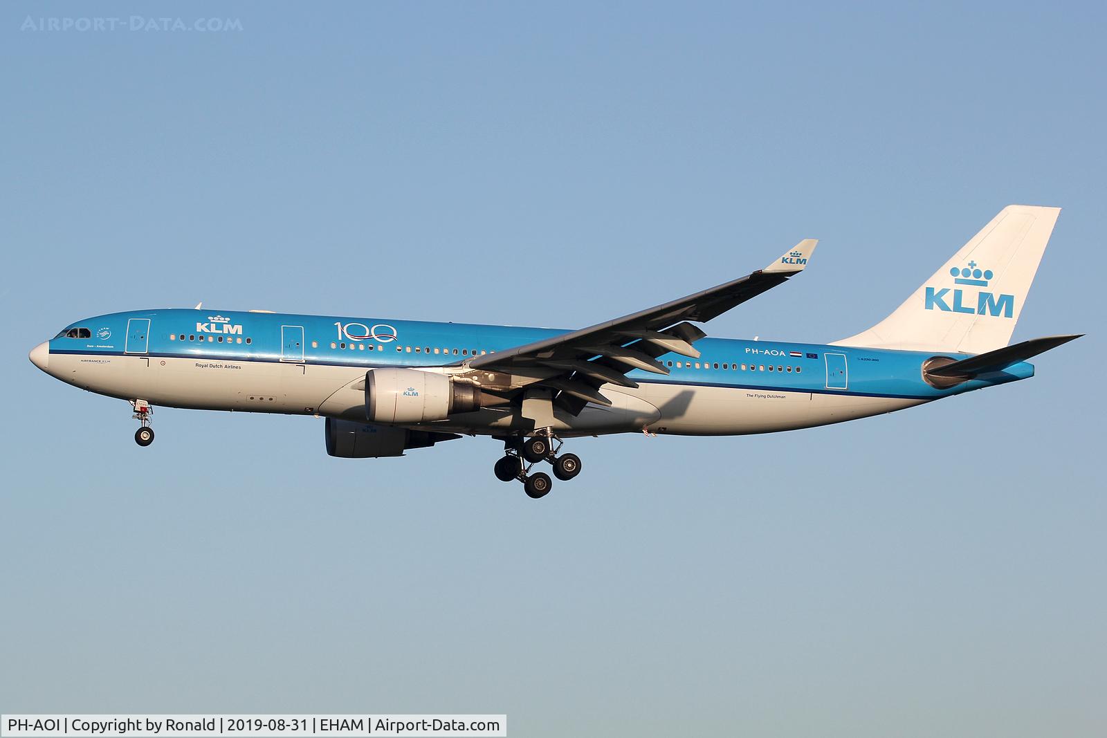 PH-AOI, 2007 Airbus A330-203 C/N 819, at spl