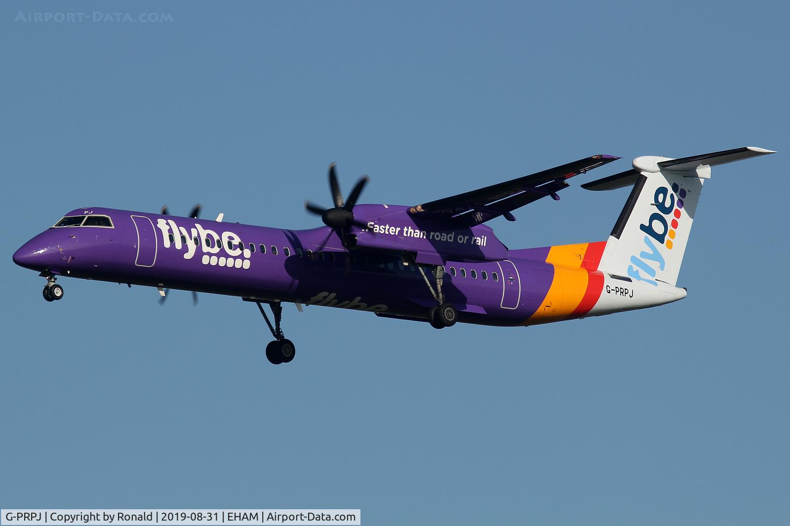 G-PRPJ, 2008 De Havilland Canada DHC-8-402 Dash 8 C/N 4202, at spl