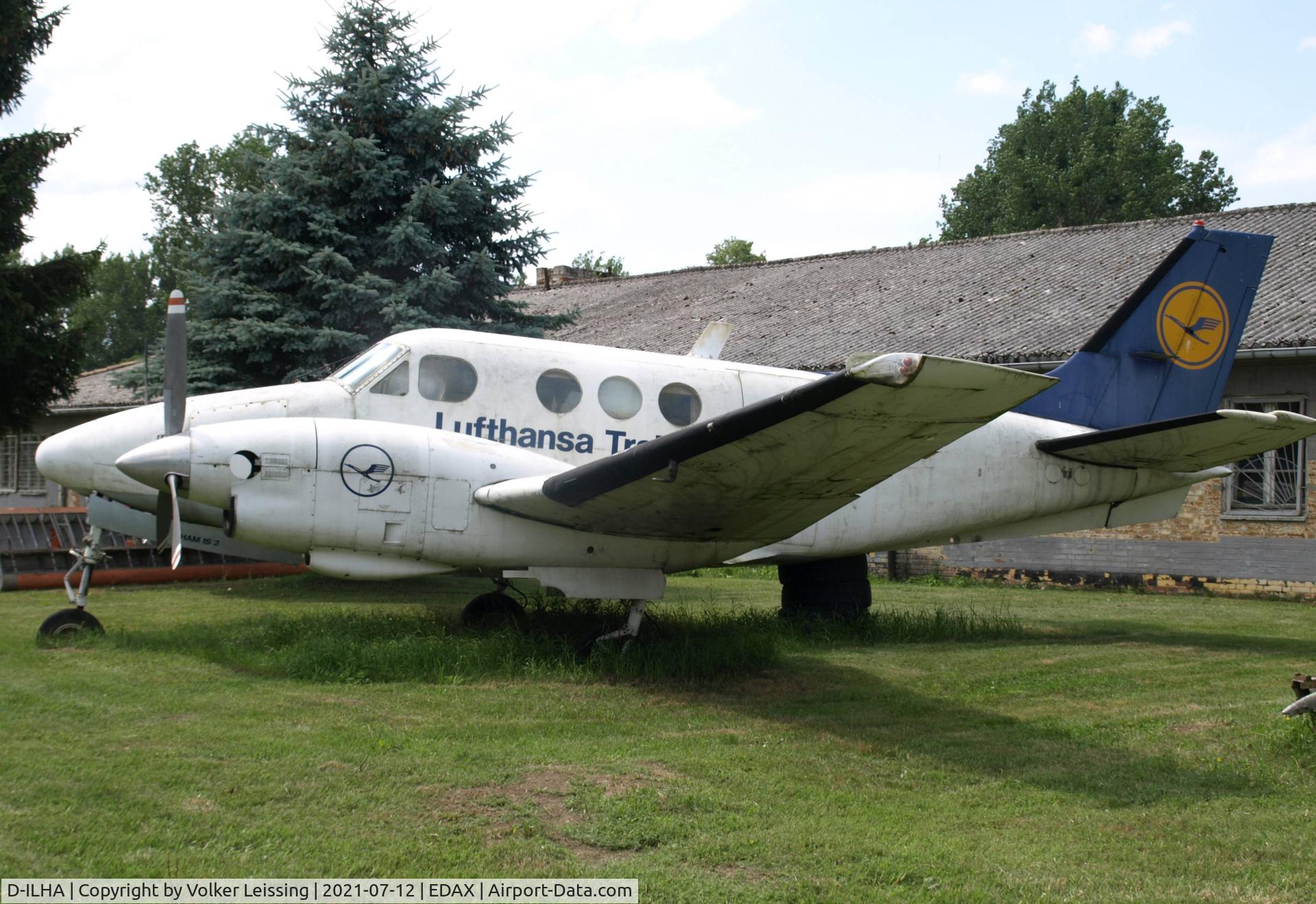 D-ILHA, 1970 Beech C90 King Air C/N LJ-509, In bad conditions at Rechlin Lärz museum