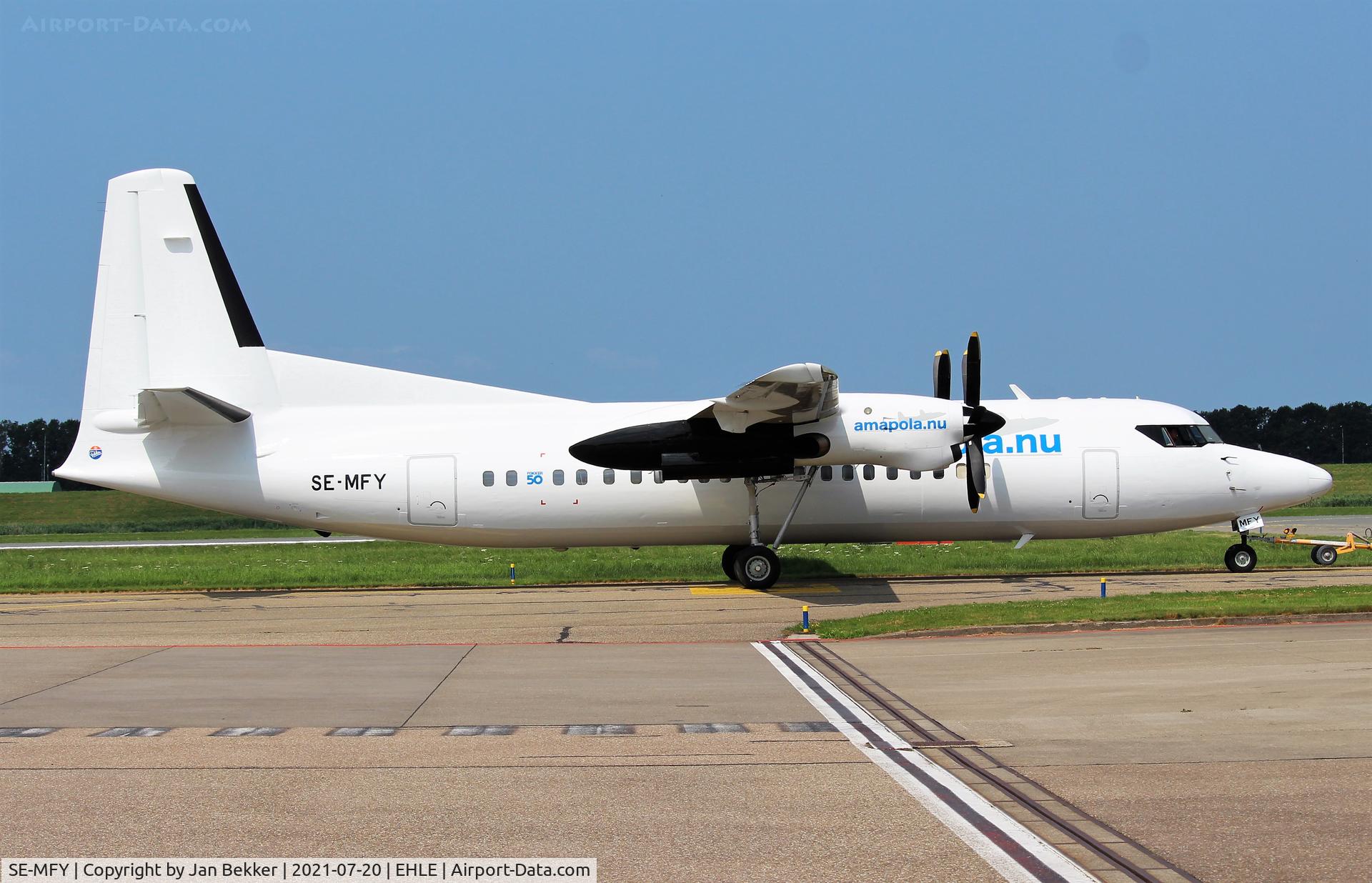 SE-MFY, 1987 Fokker 50 C/N 20109, Lelystad Airport just got a new livery