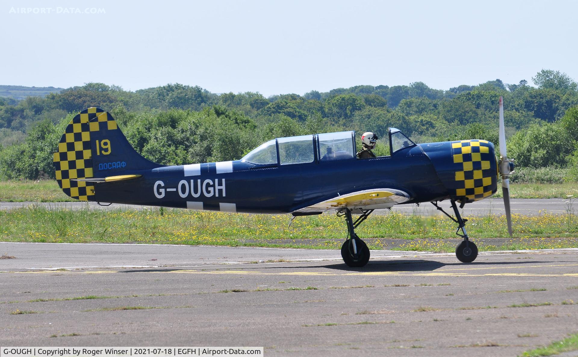 G-OUGH, 1987 Bacau Yak-52 C/N 877404, Resident Yak-52 DOSAAF/Yellow 19.