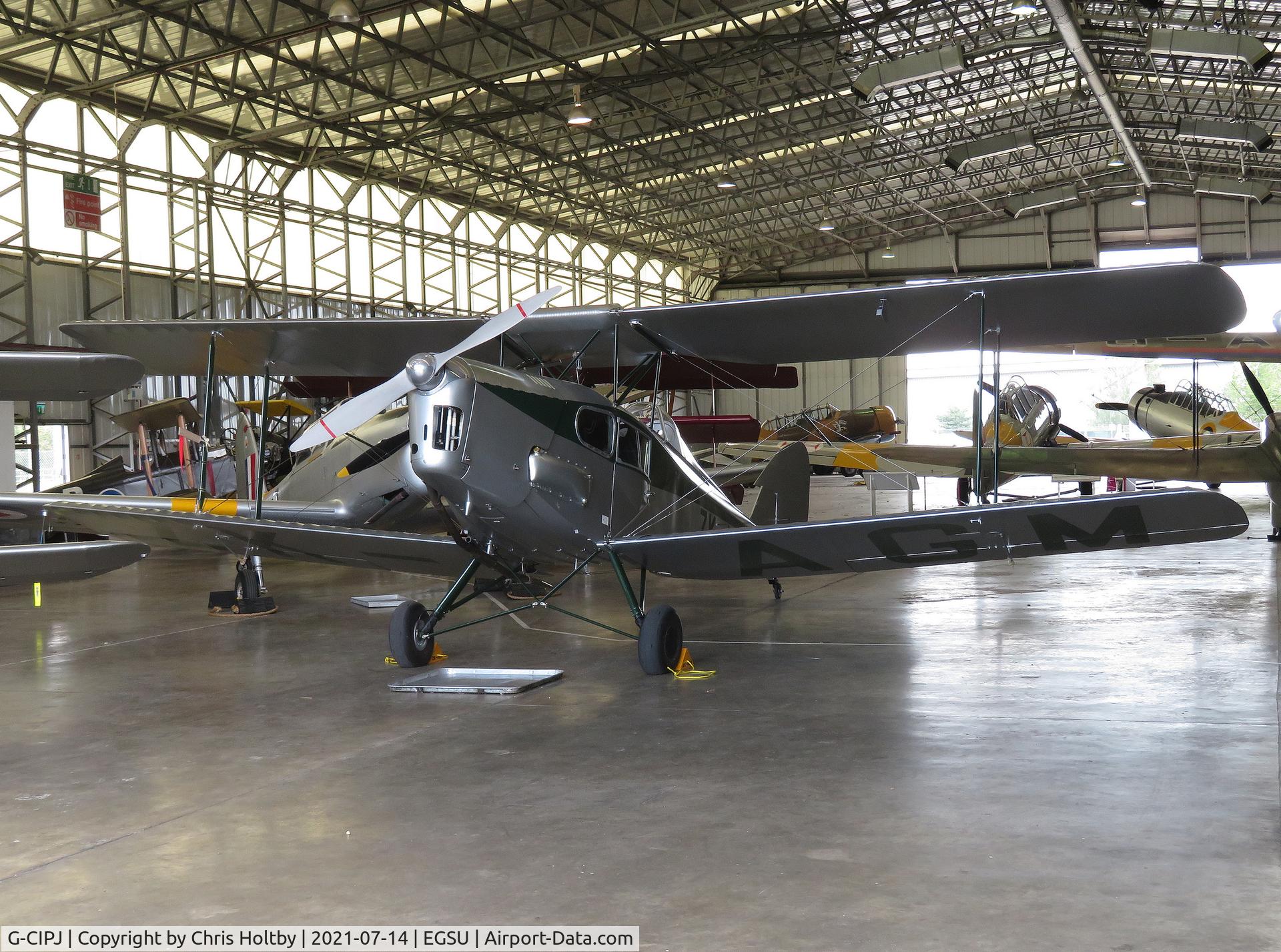 G-CIPJ, 1938 De Havilland DH.83 Fox Moth C/N TS2810, In the flying aircraft hangar at Duxford