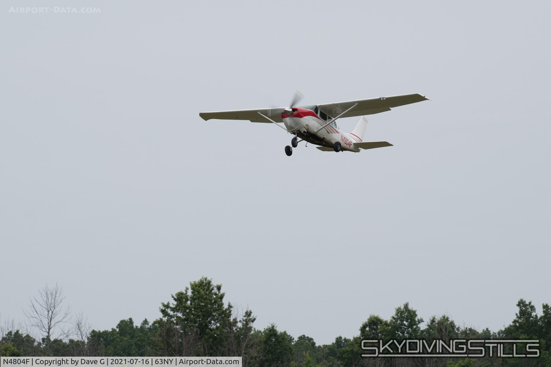 N4804F, 1966 Cessna U206A Super Skywagon C/N U206-0504, Cessna 206 departs Skydive the Falls at Shear Airport, NY.