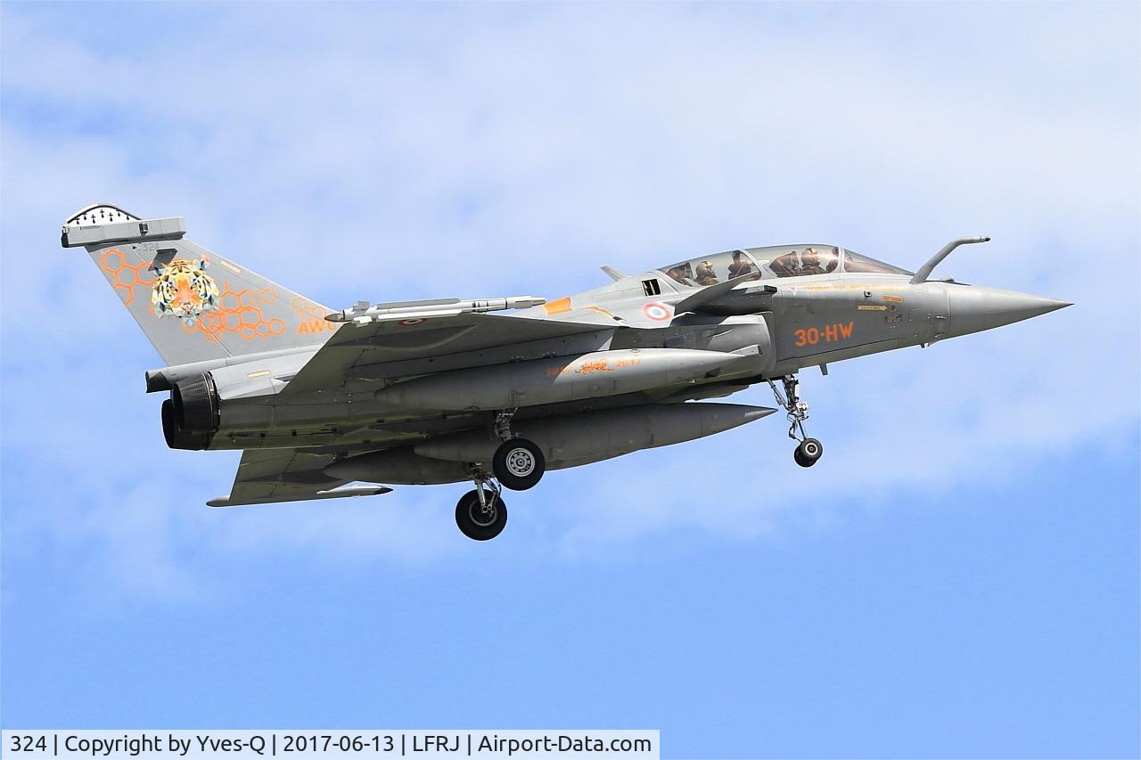 324, Dassault Rafale B C/N 324a, Dassault Rafale B, On final rwy 08, Landivisiau Naval Air Base (LFRJ) Tiger Meet 2017