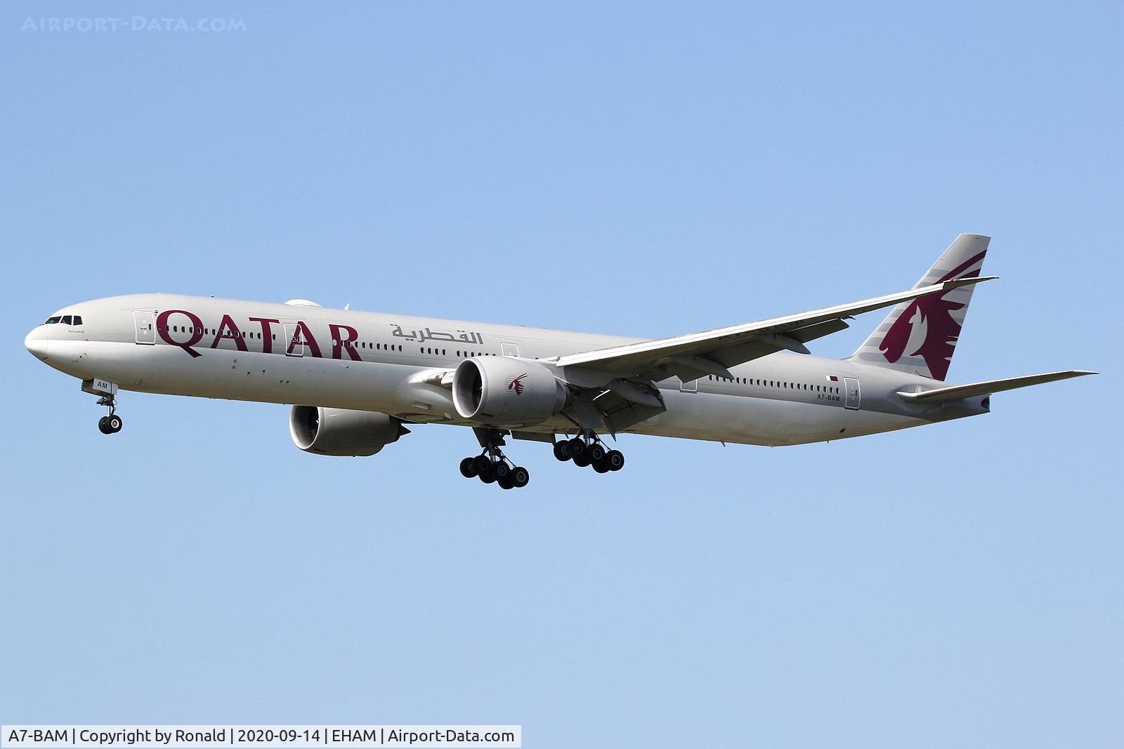 A7-BAM, 2011 Boeing 777-3DZ/ER C/N 38245, at spl