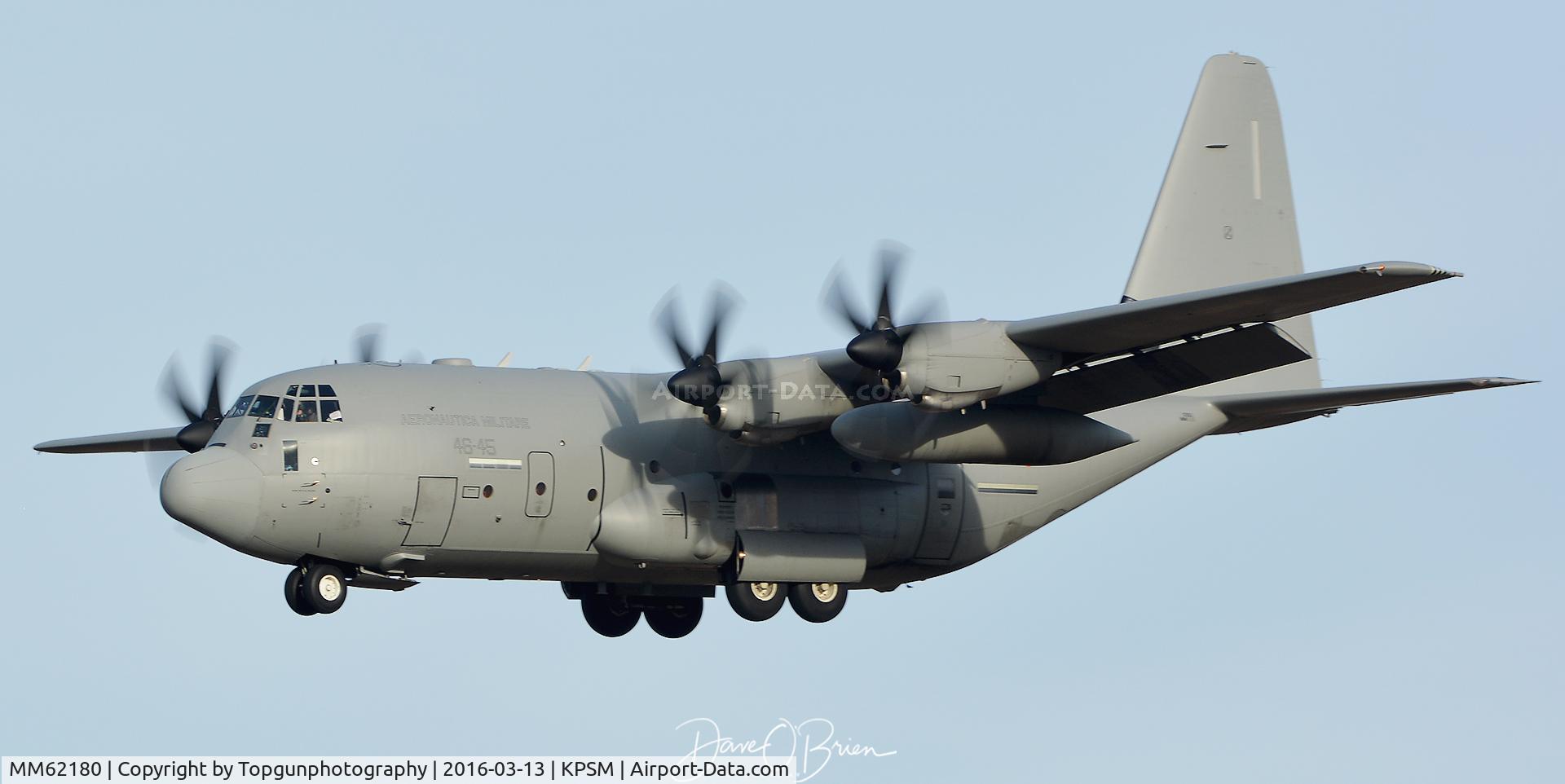 MM62180, Lockheed Martin C-130J Super Hercules C/N 382-5505, Italian Herc inbound prior to the fighters arriving.