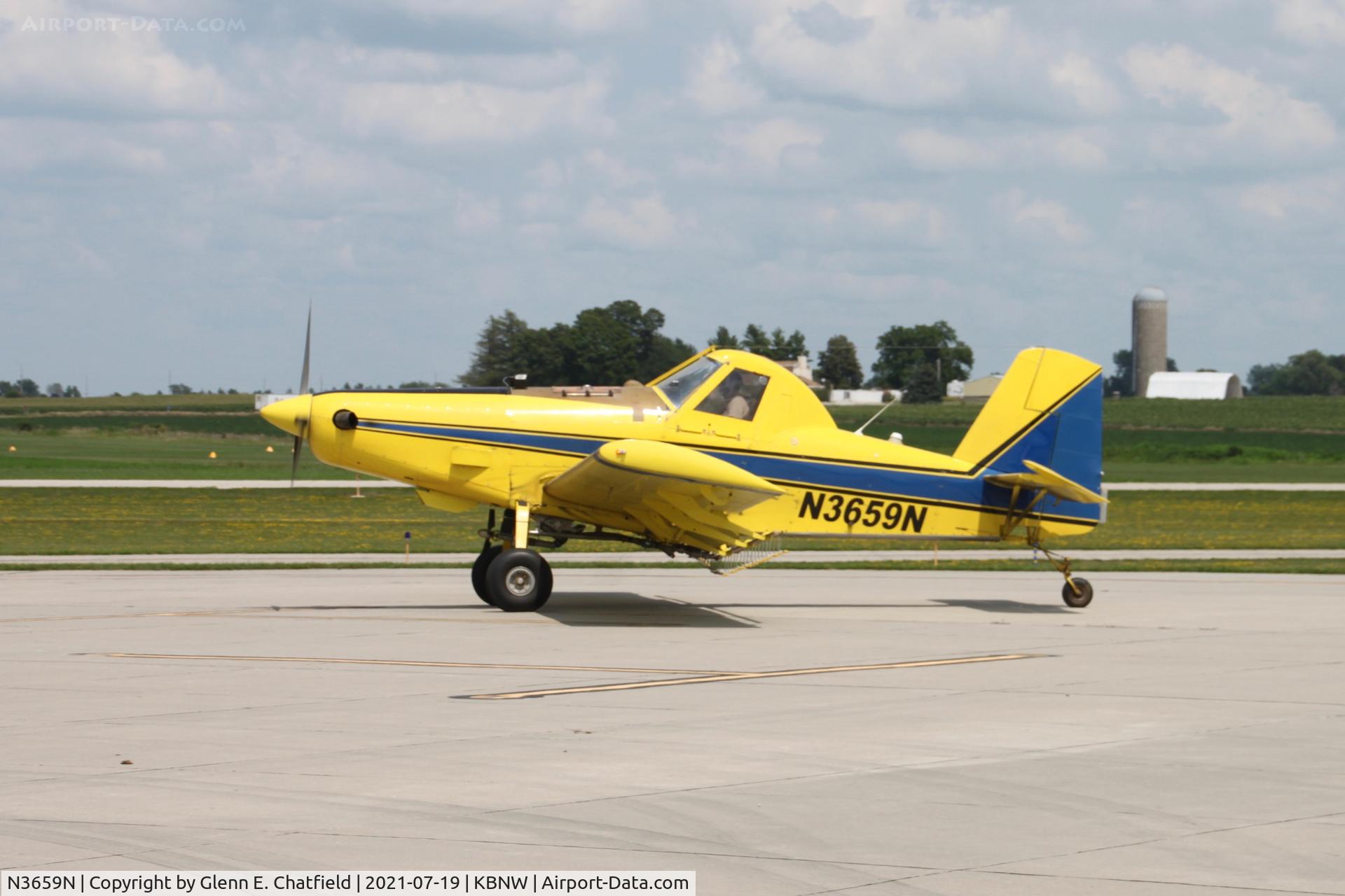 N3659N, 1980 Air Tractor Inc AT-400 C/N 400-0294, Just arrived to tank up again