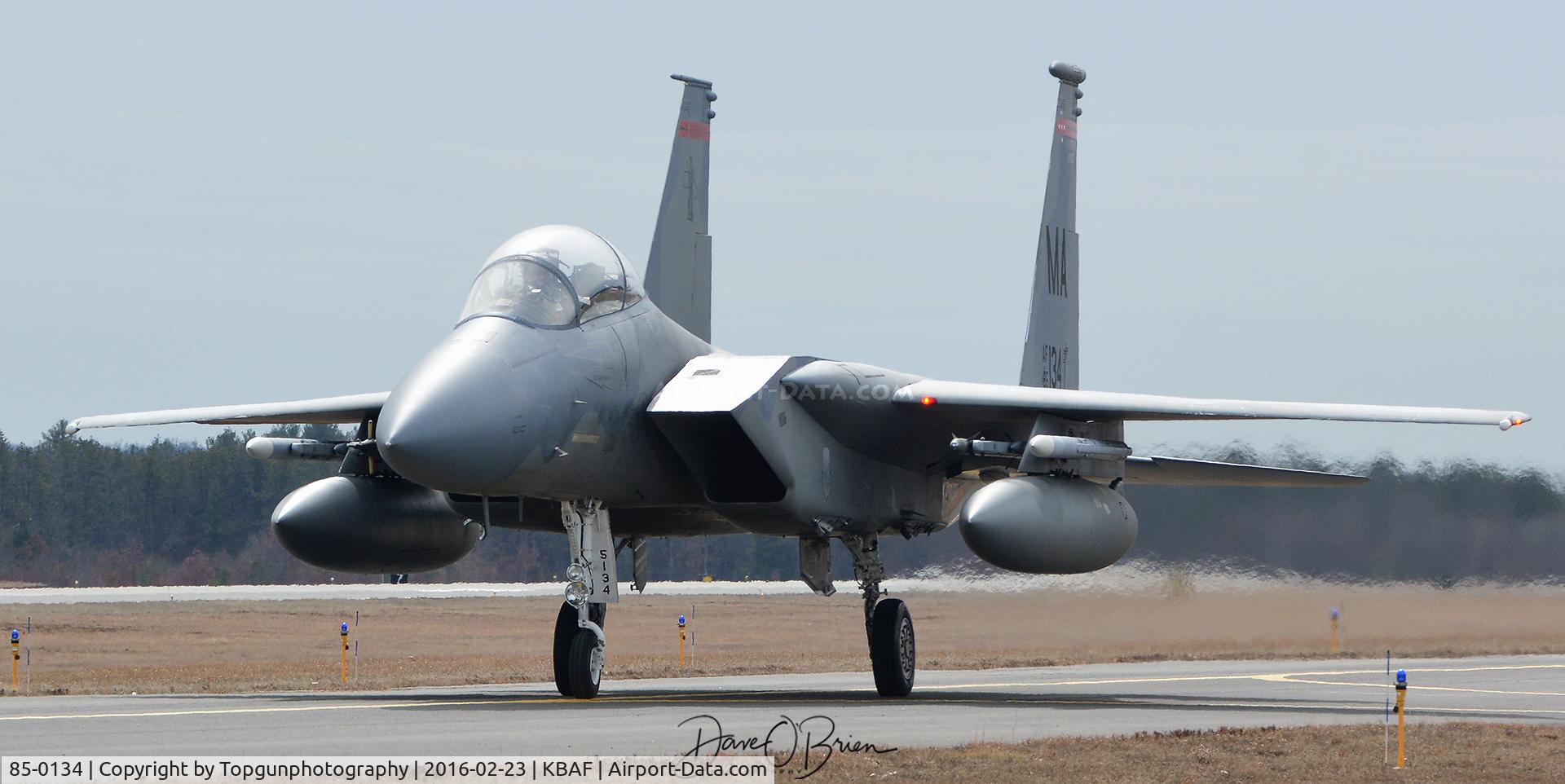 85-0134, 1985 McDonnell Douglas F-15D Eagle C/N 0980/D060, RAGE22 taxing back to the barn