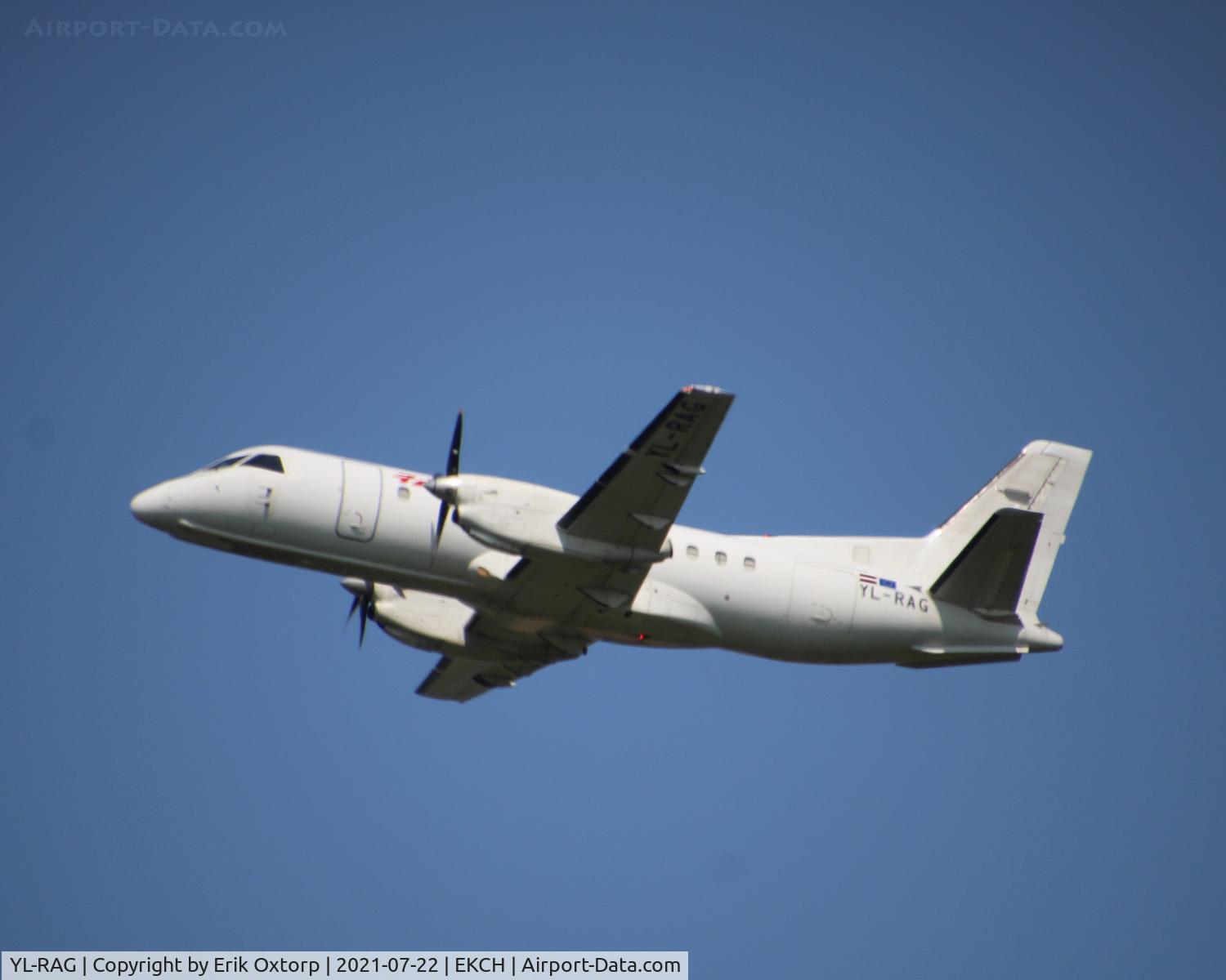 YL-RAG, 1986 Saab SF340A(F) C/N 340A-052, YL-RAG taking off rw 22R
