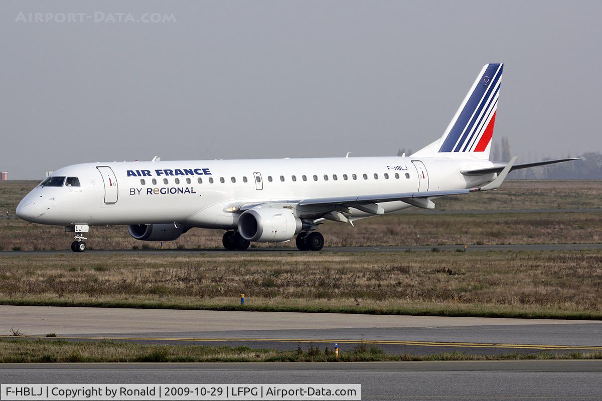 F-HBLJ, 2009 Embraer 190AR (ERJ-190-100IGW) C/N 19000311, at cdg