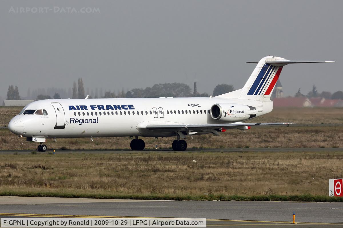 F-GPNL, 1990 Fokker 100 (F-28-0100) C/N 11325, at cdg