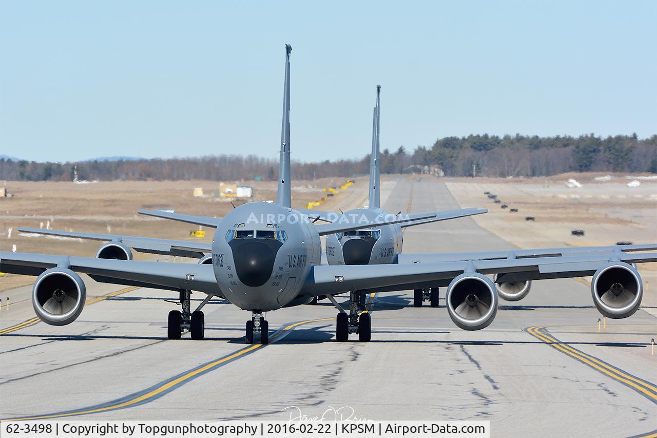 62-3498, 1963 Boeing KC-135R Stratotanker C/N 18481, SPUR41, heading off with the Typhoons